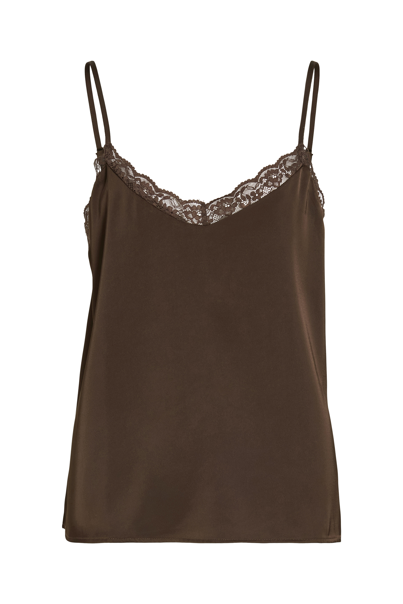 Dames blouse korte mouw bruin