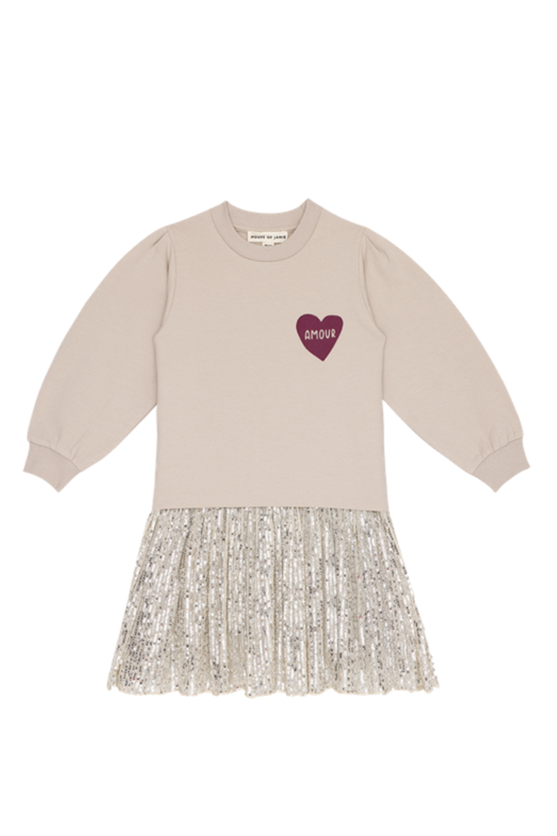 House Of Jamie sequins sweatdress Ecru-1 1