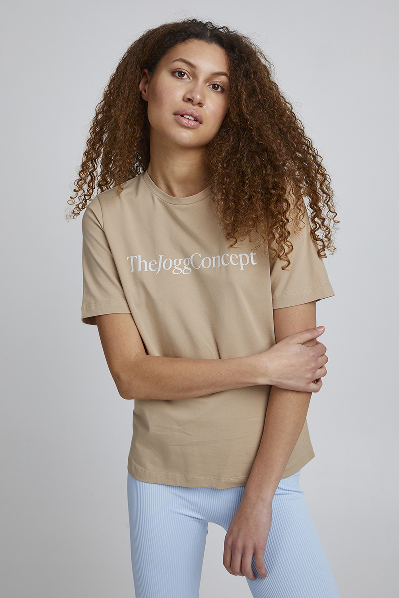 The Jogg Concept JCSIMONA LOGO TSHIRT - JERSEY bruin/beige 2