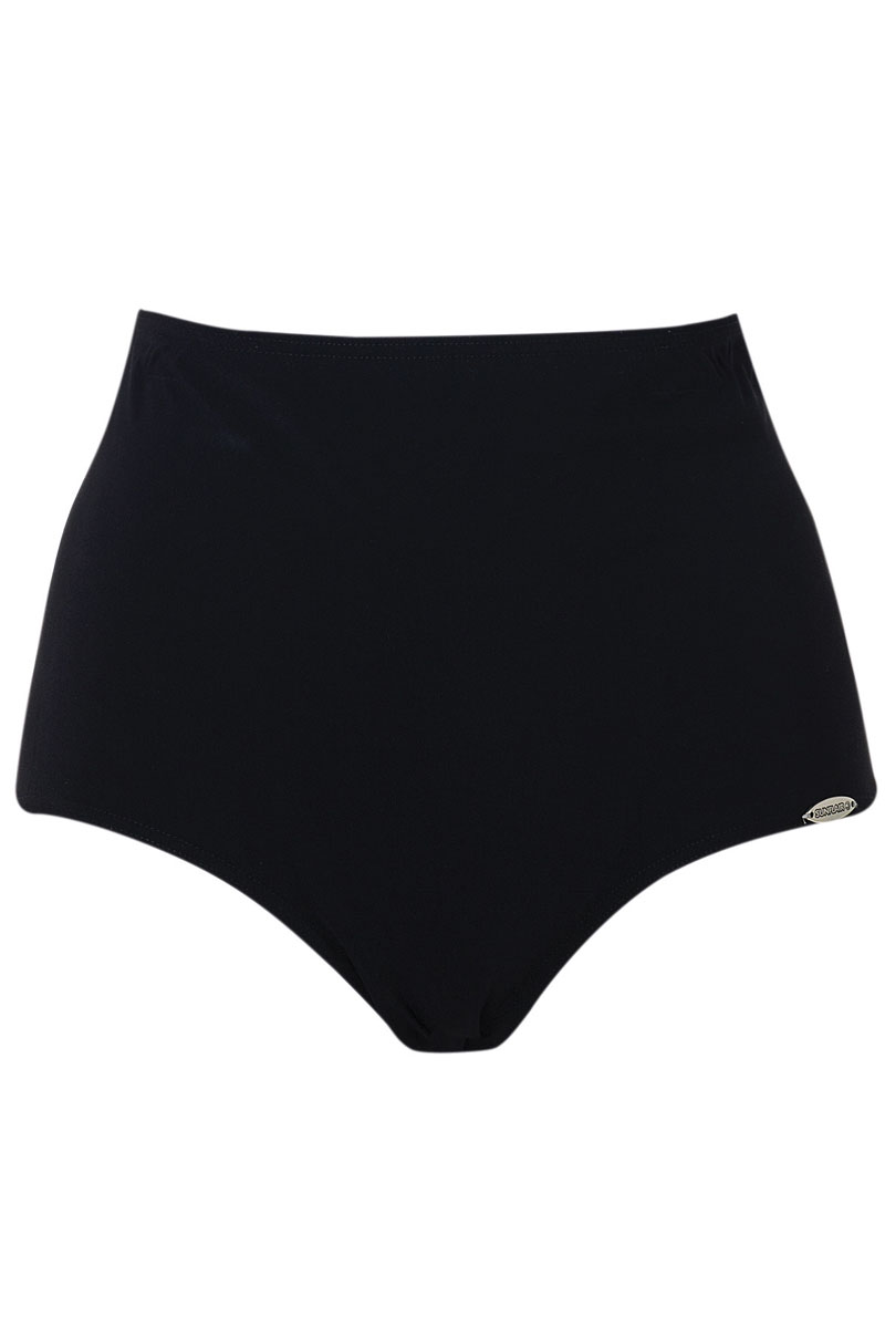 Bad/beach dames bikini slip zwart