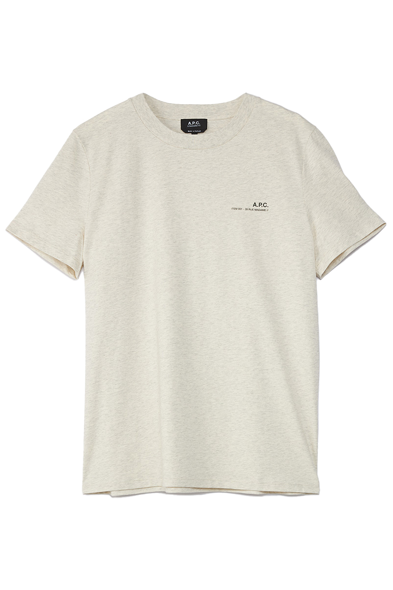 Heren t-shirt kortemouw ecru