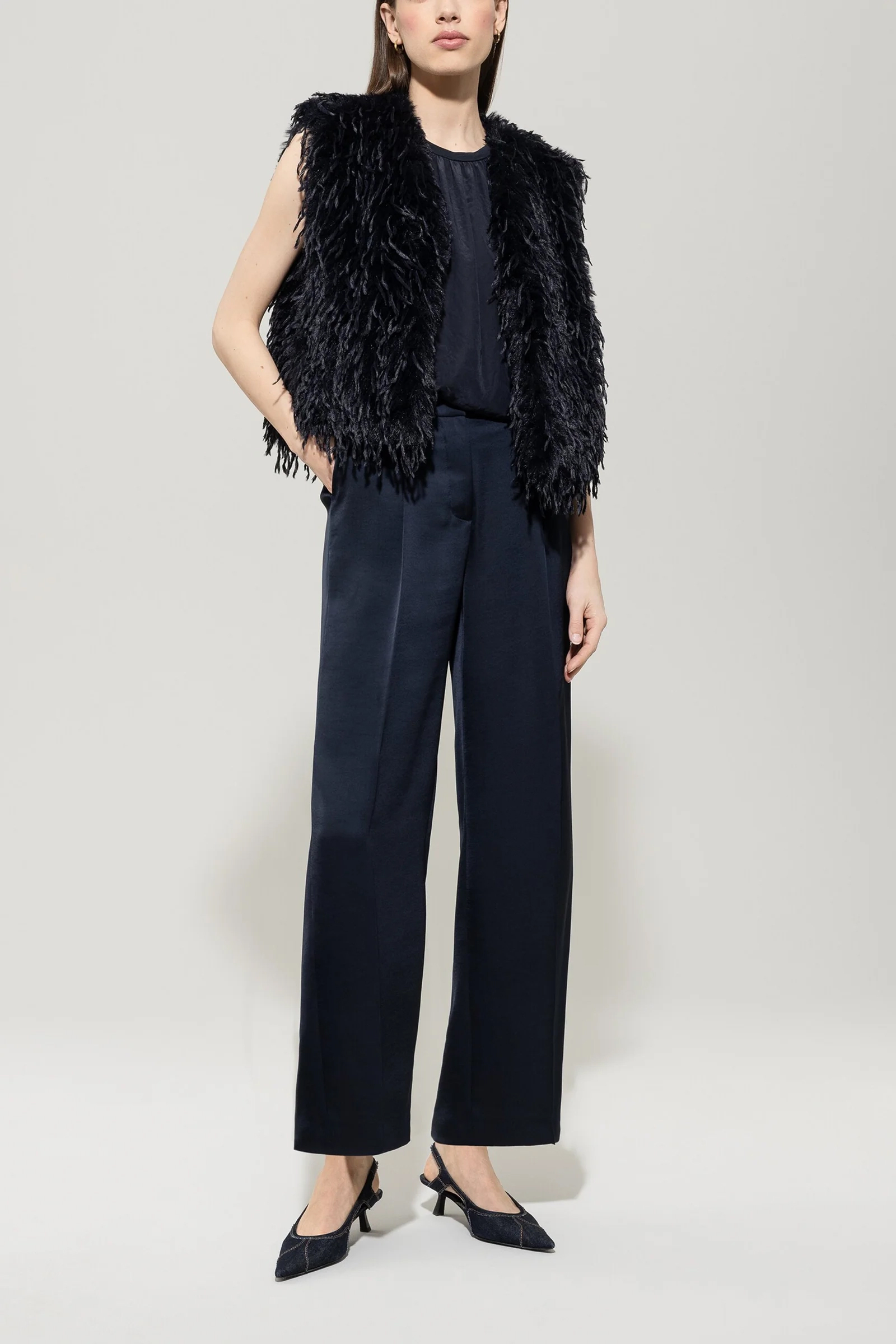 Dames vest bruin
