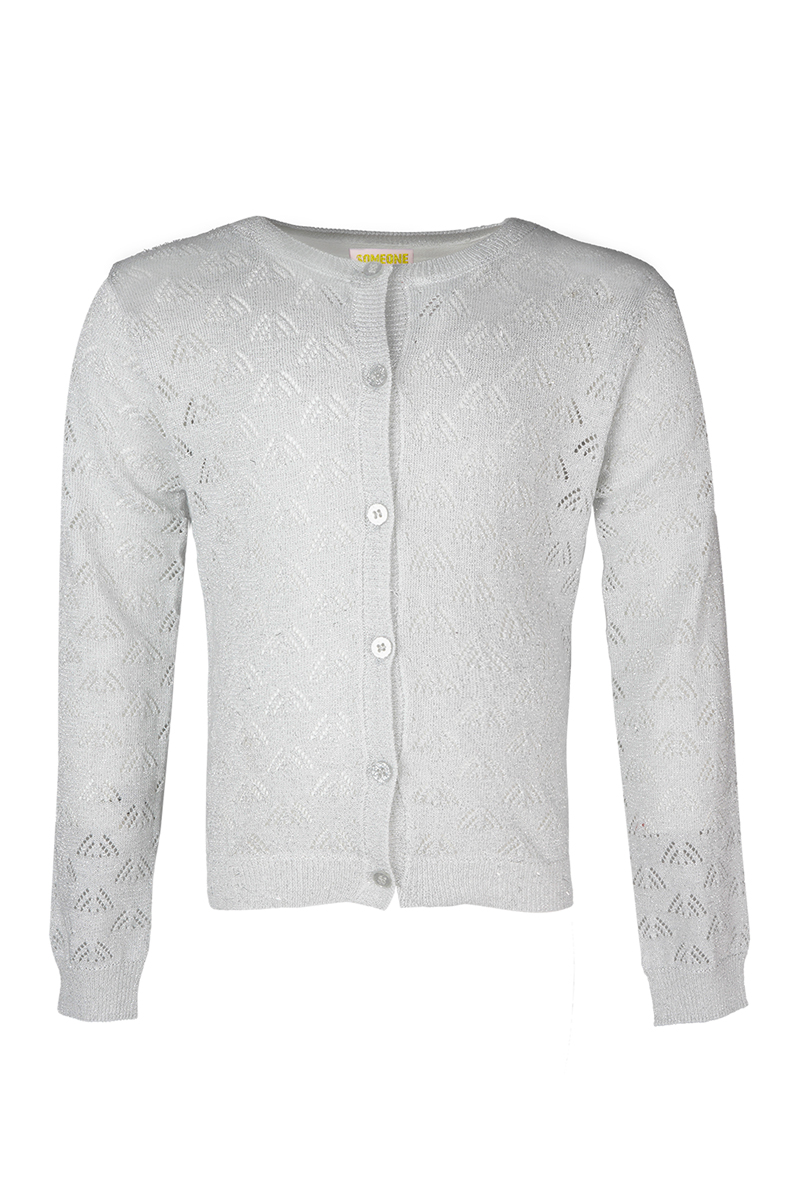 Meisjes vest zilver