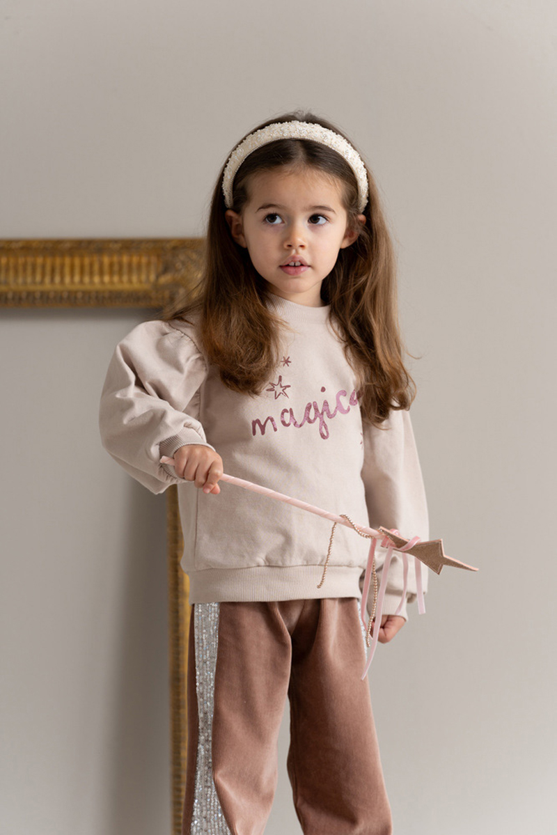 Meisjes sweater bruin