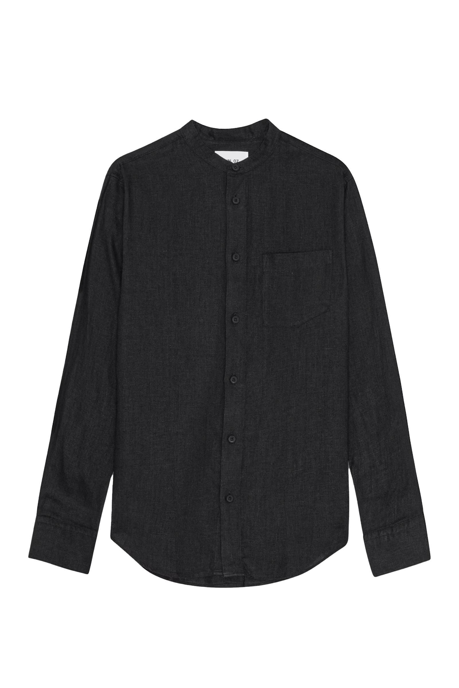 Heren overhemd lm casual zwart
