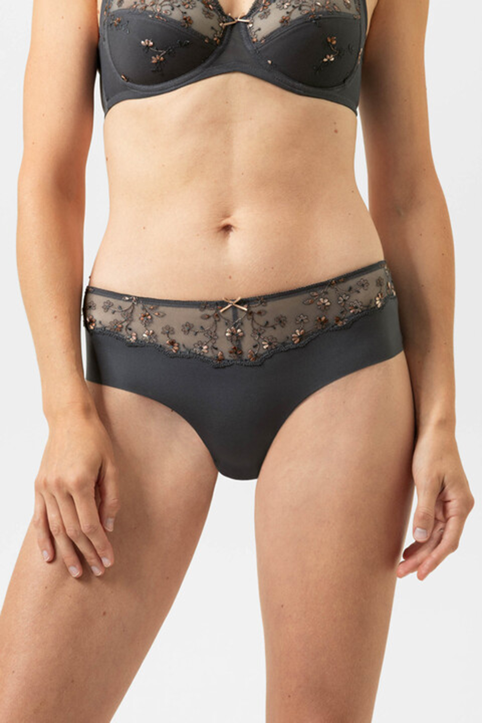 Lingerie dames hipster grijs