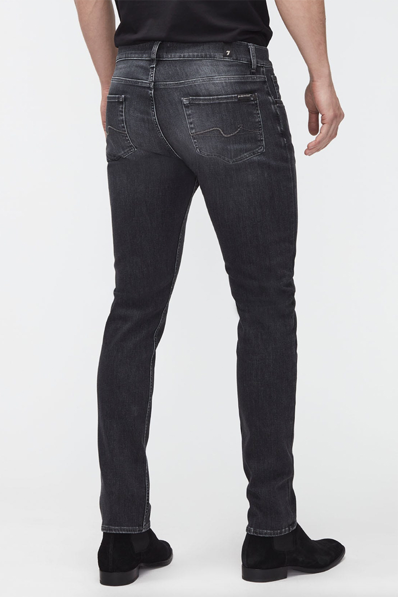 privaat rechtbank Kwalificatie 7 For All Mankind SLIMMY TAPERED Grijs-1 Voorwinden