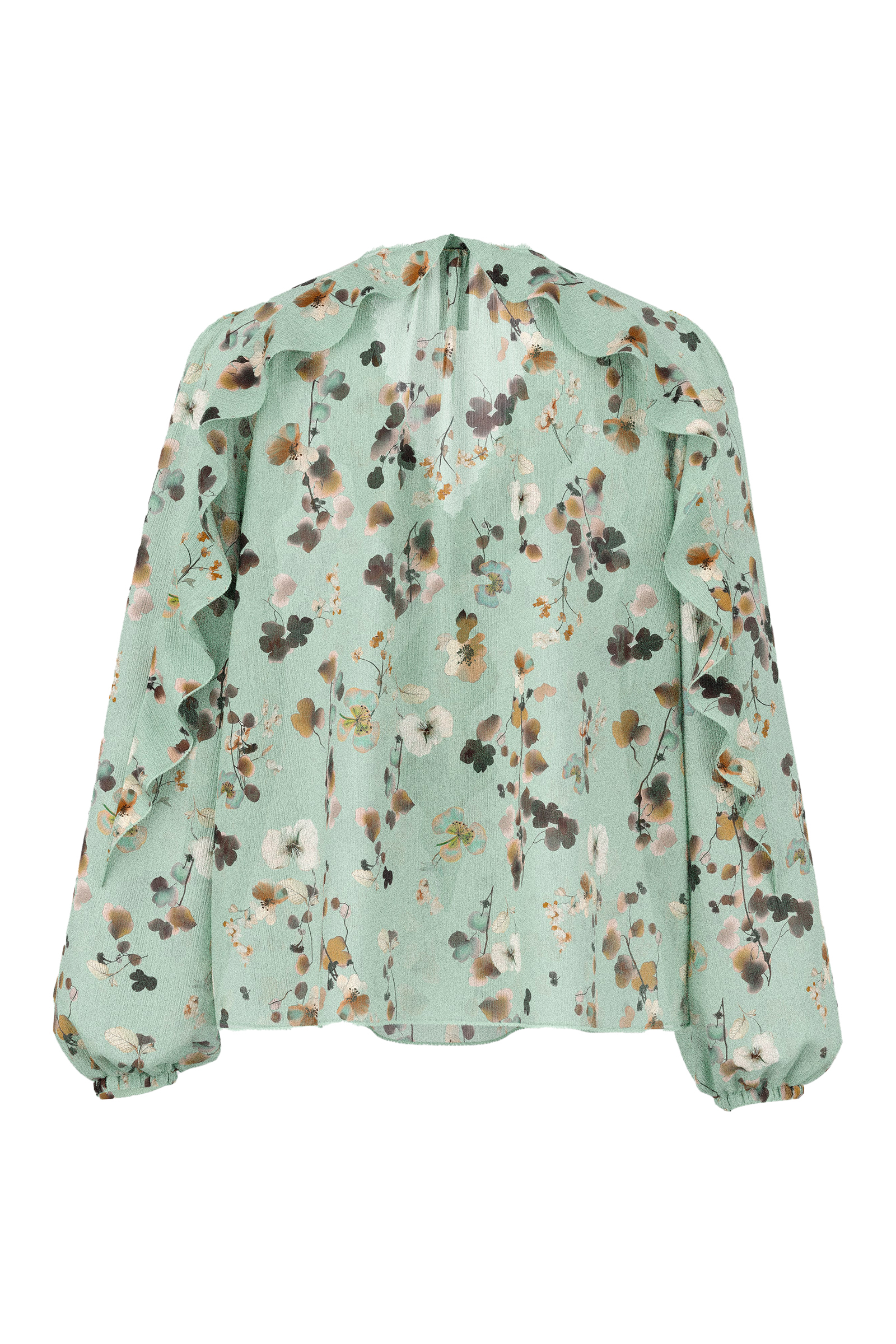 Dames blouse lange mouw groen