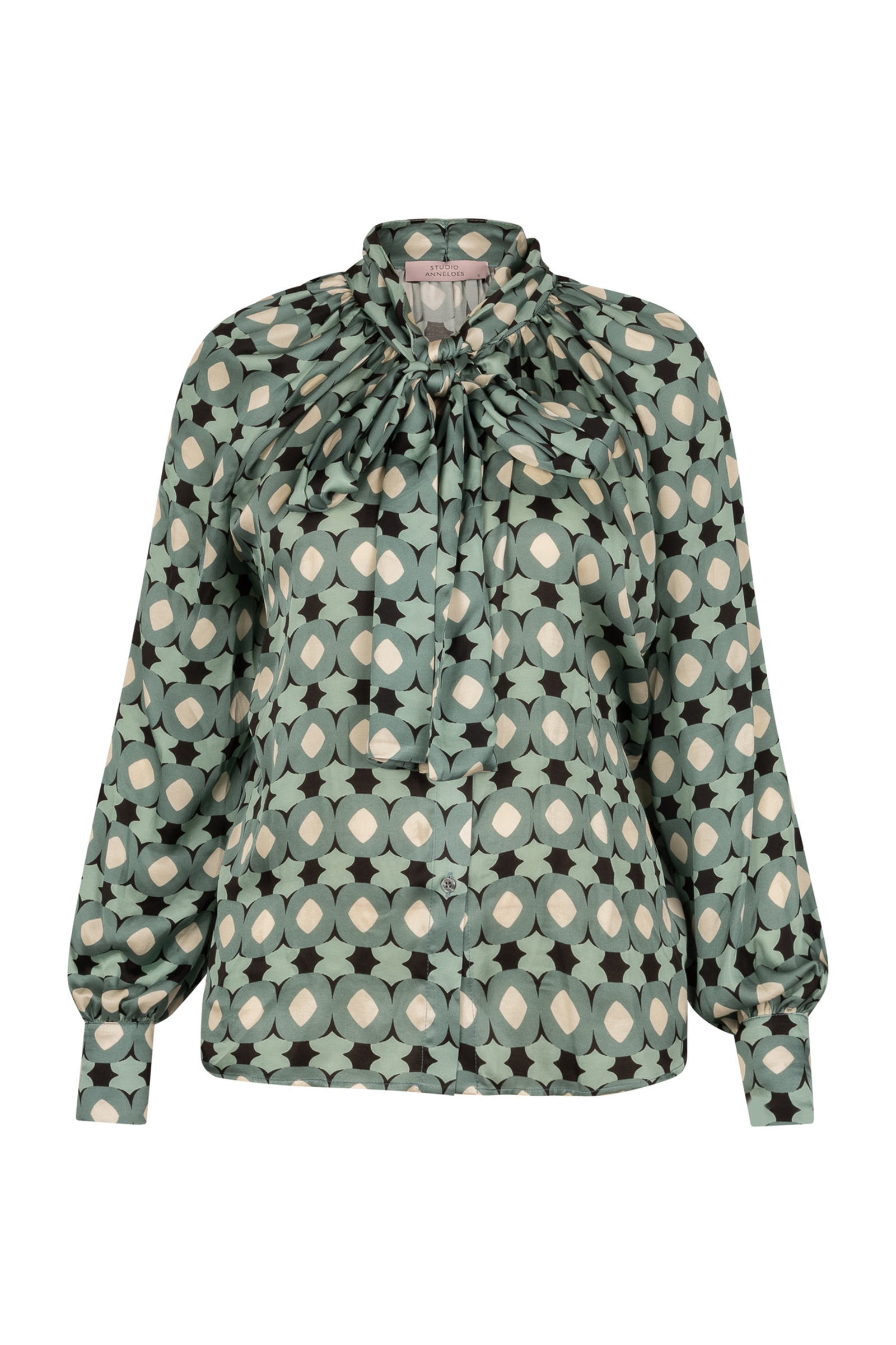 Dames blouse lange mouw groen
