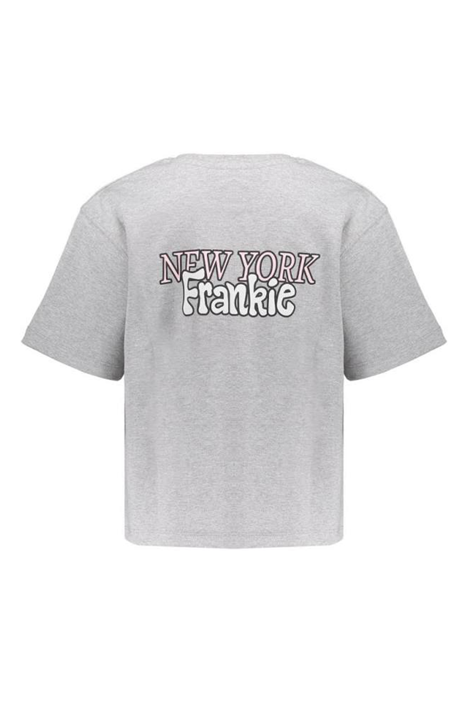 Meisjes t-shirt korte mouw grijs