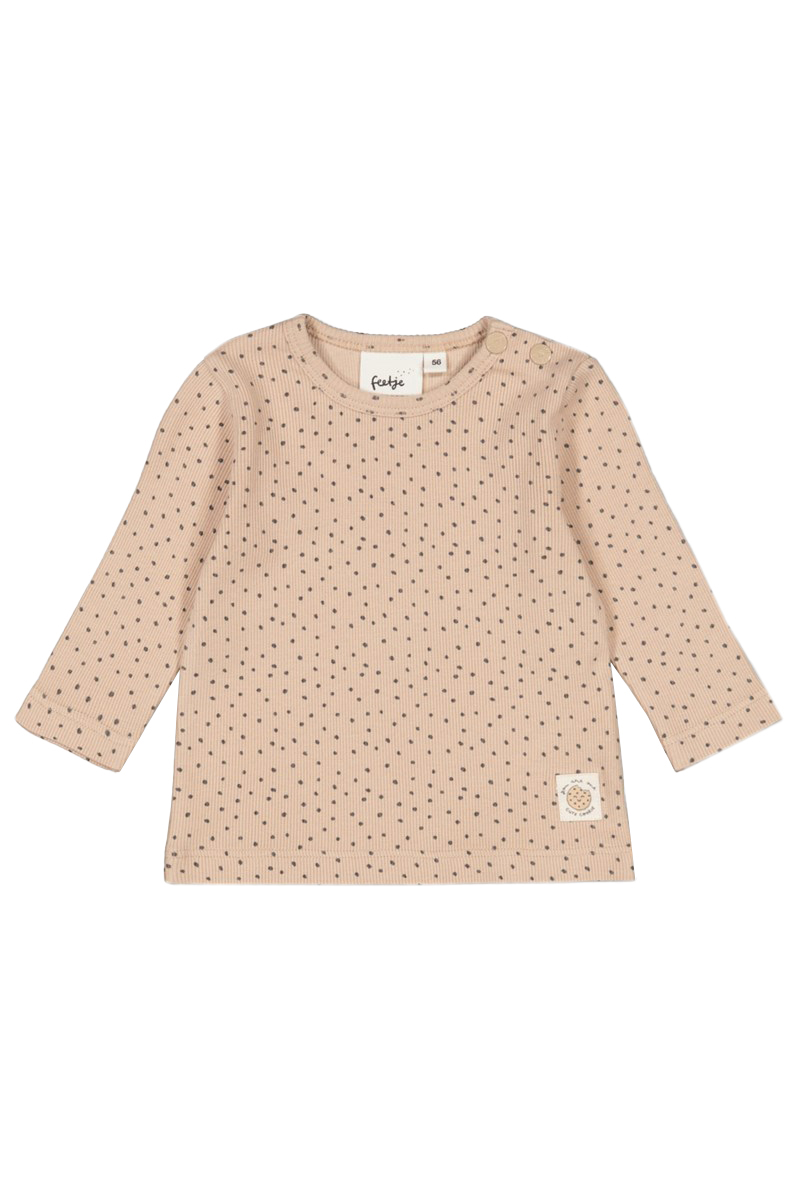 Baby t-shirt lange mouw bruin
