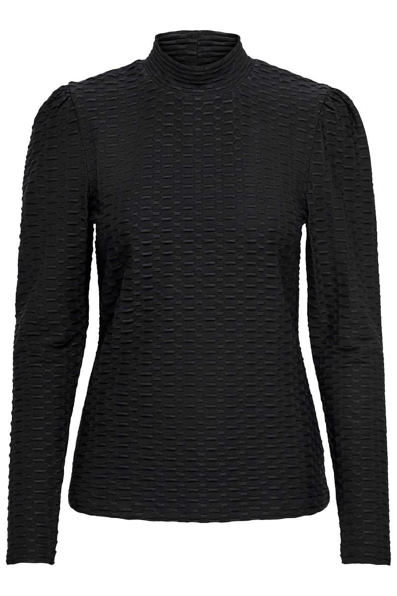 Only ONLSIGNE L/S ROLLNECK TOP JRS Zwart-3 1