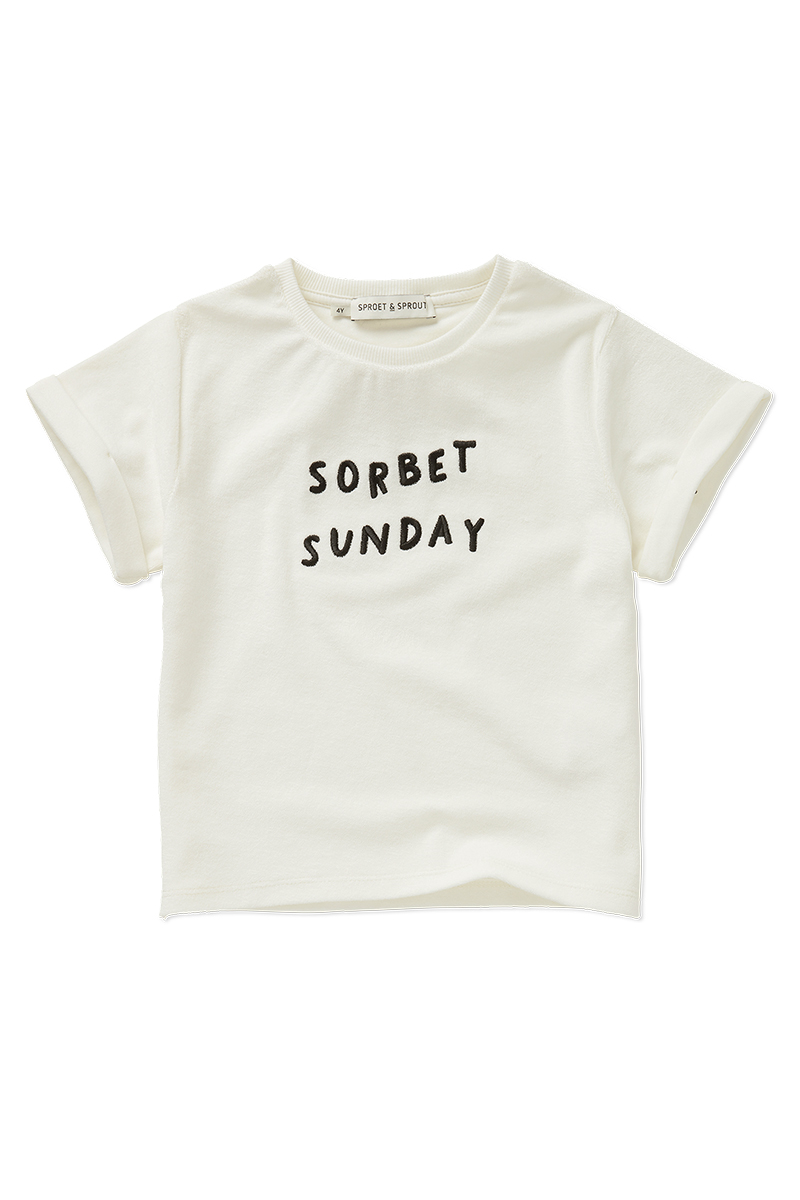 Sproet & Sprout Terry t-shirt sorbet sunday Ecru-1 1