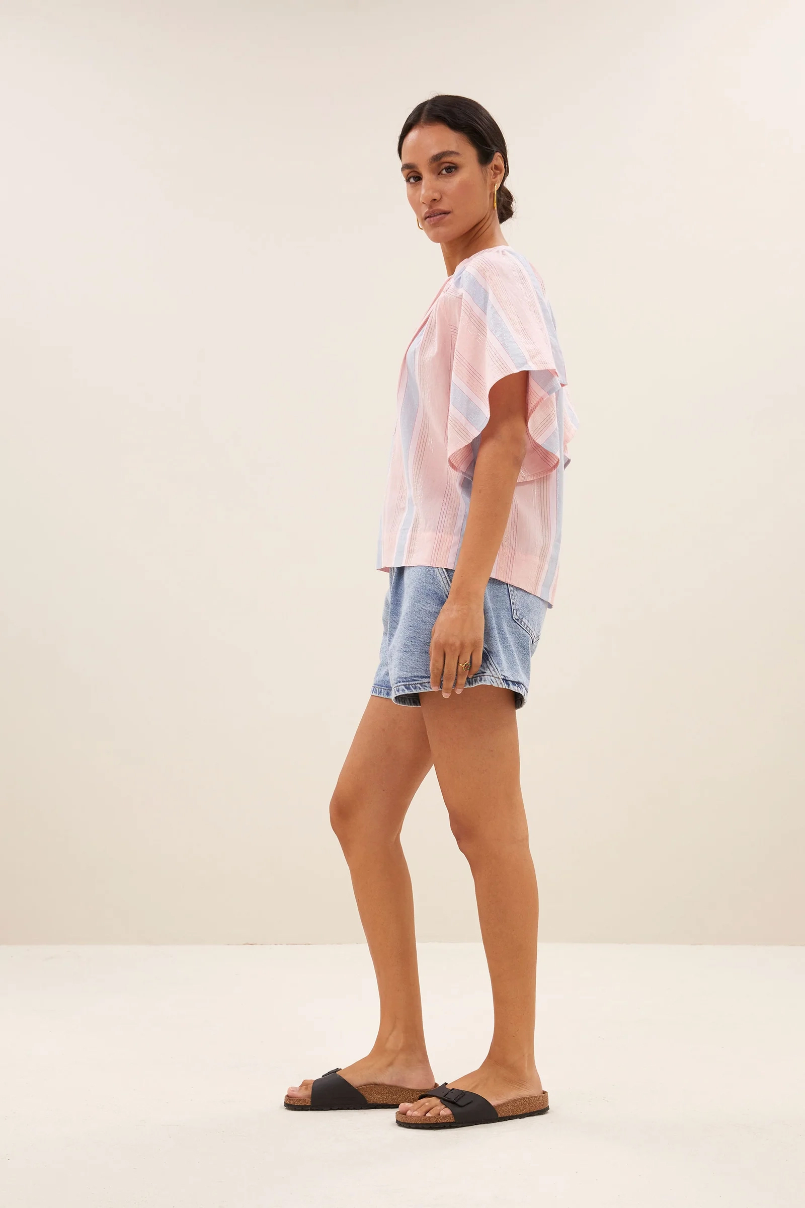 By Bar June denim short Blauw-1 3