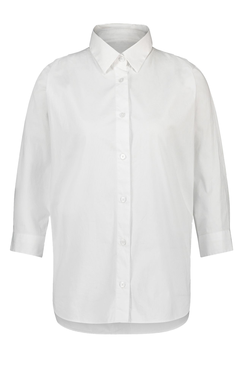 Dames blouse lange mouw wit