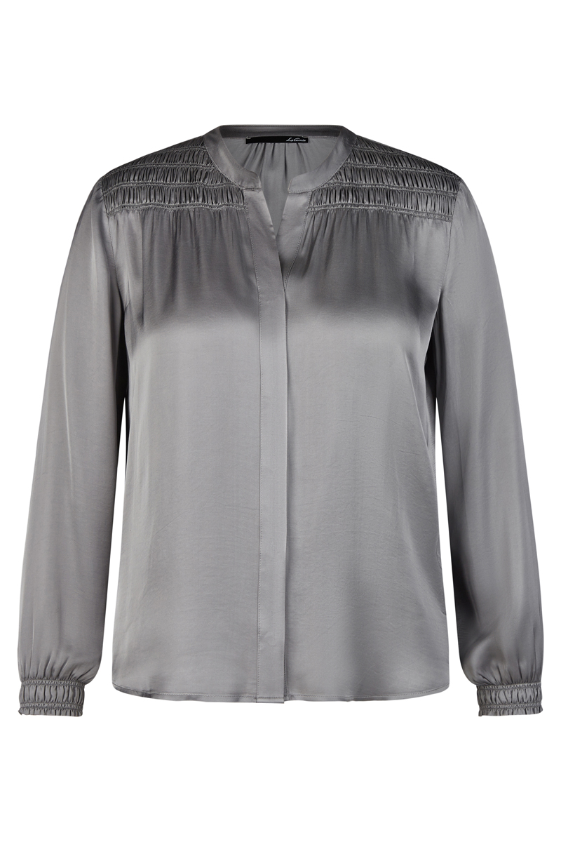 Lecomte Bluse Steingrau 1
