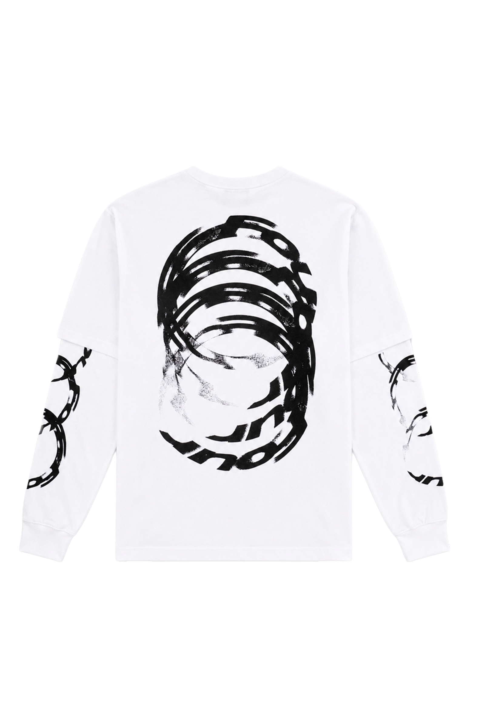 Heren t-shirt lange mouw wit