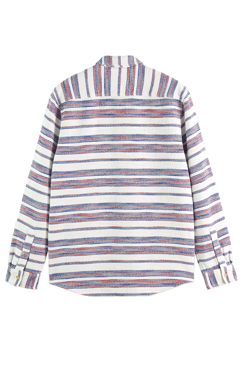 Scotch & Soda Basket Weave Gradient Stripe Shirt Blue Stripe 5