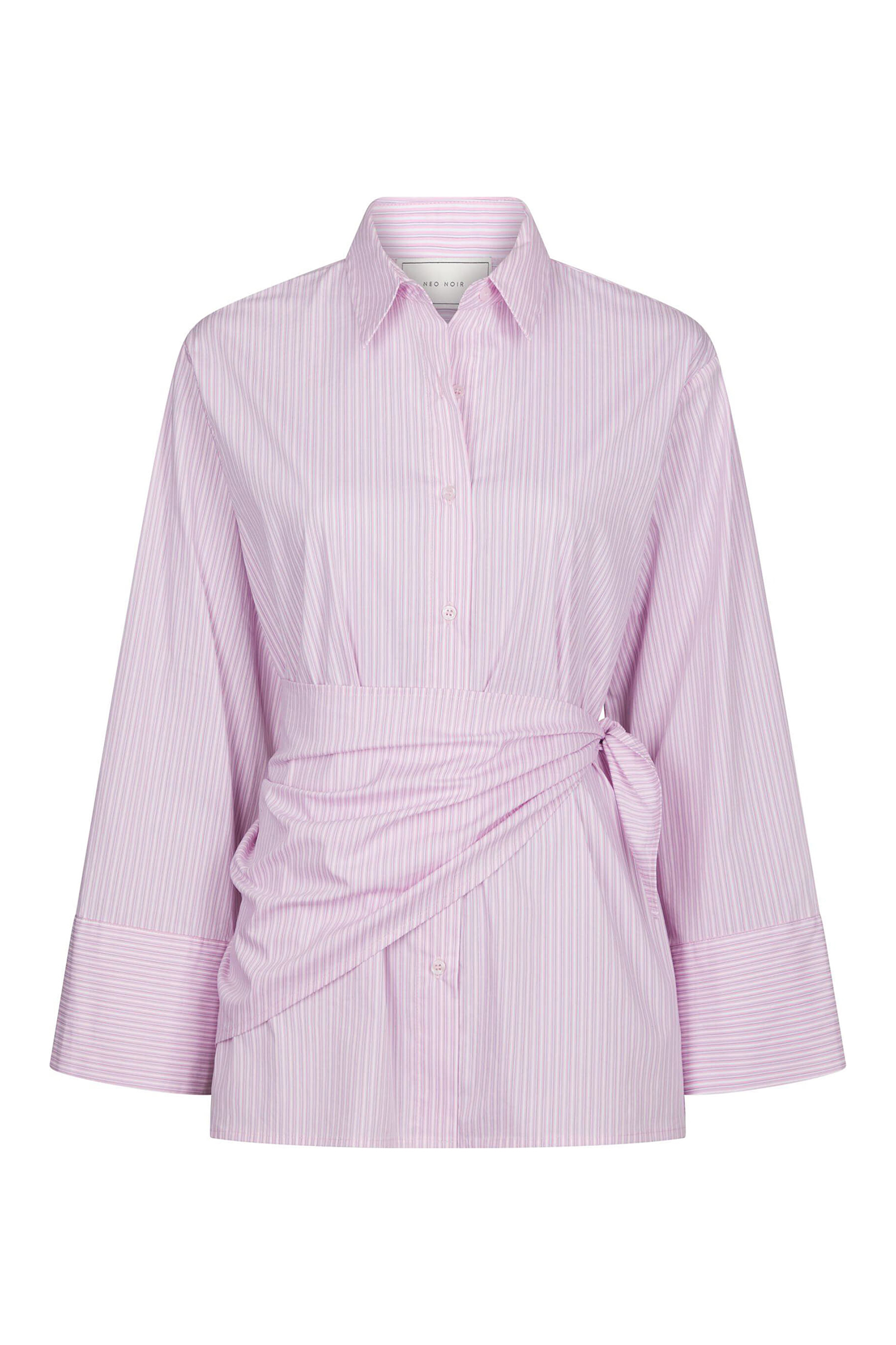 Dames blouse lange mouw rose