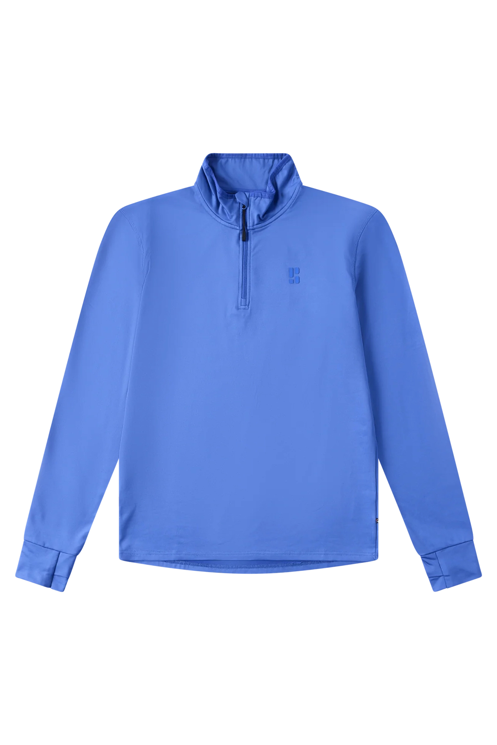 Wintersport heren pully+rits blauw