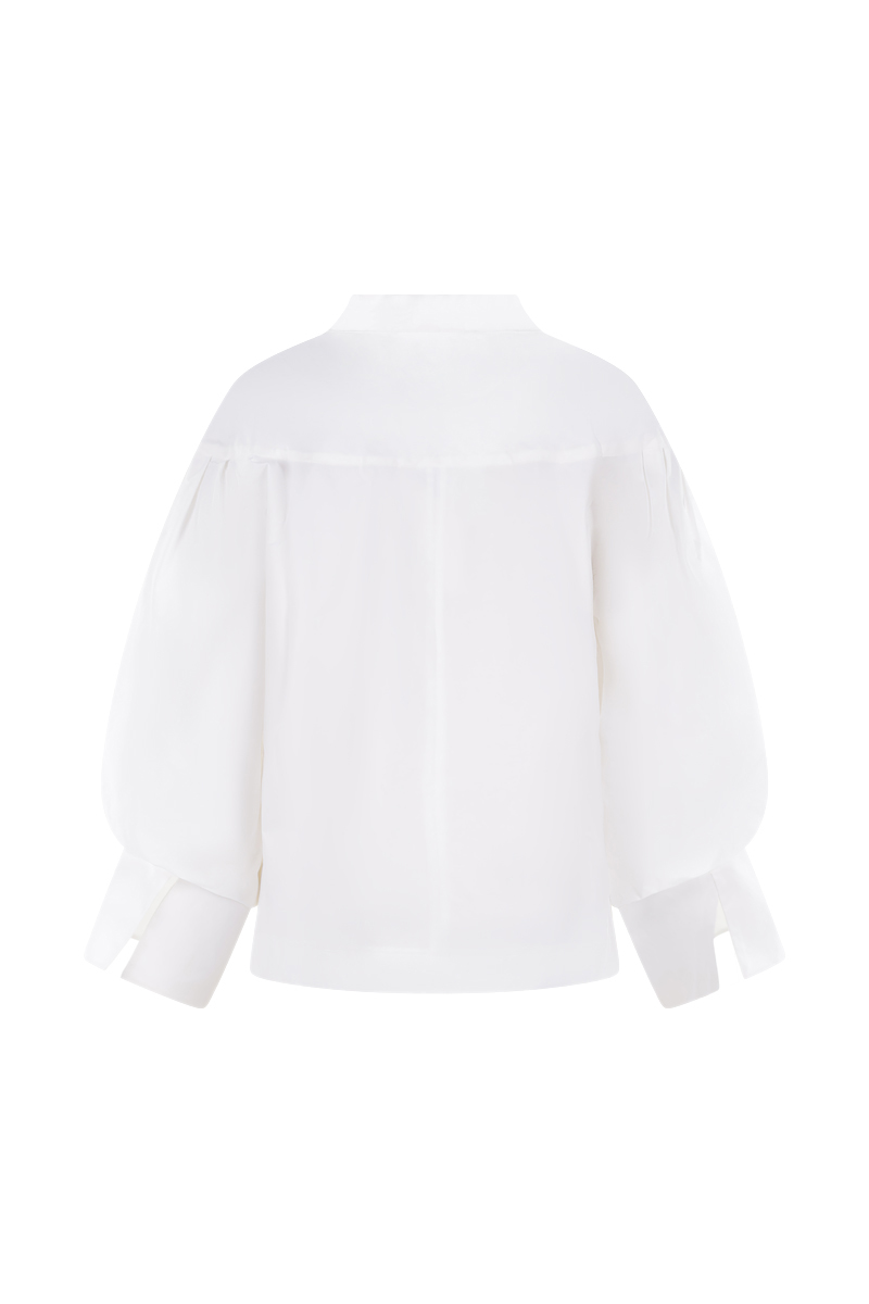 Dames blouse lange mouw wit
