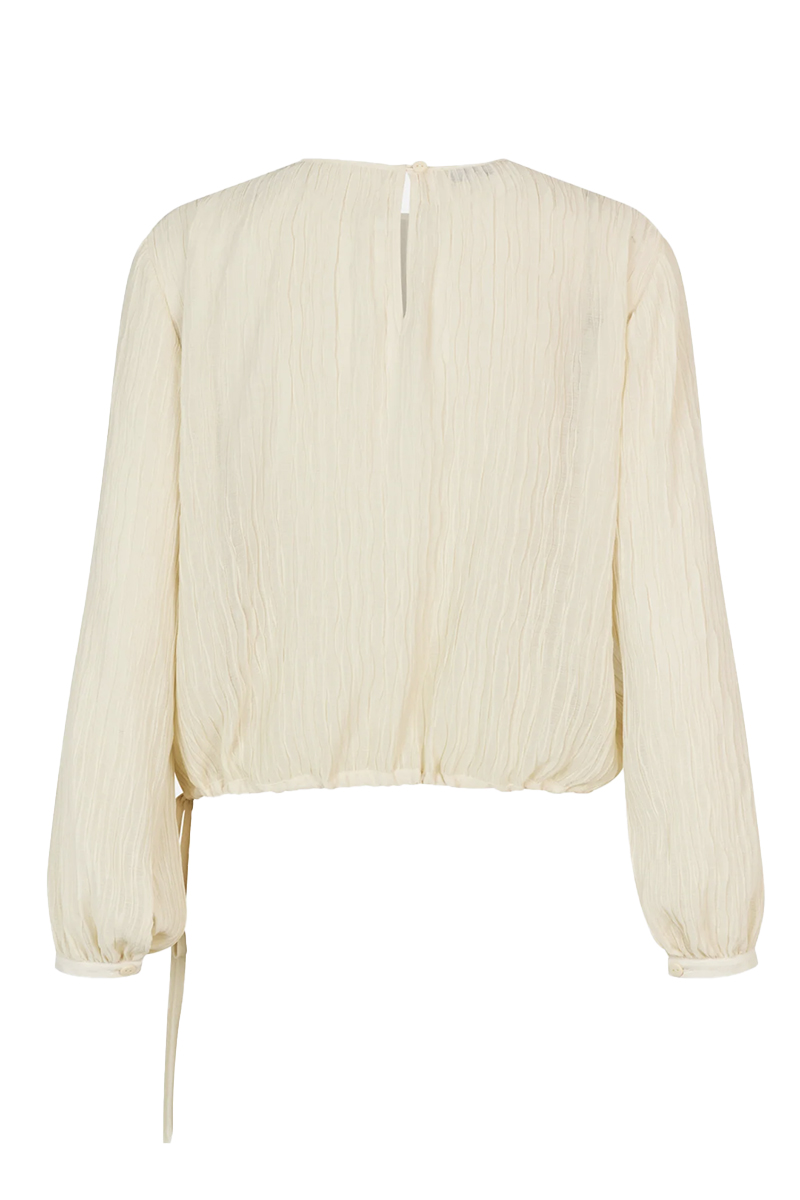 Dames blouse lange mouw ecru