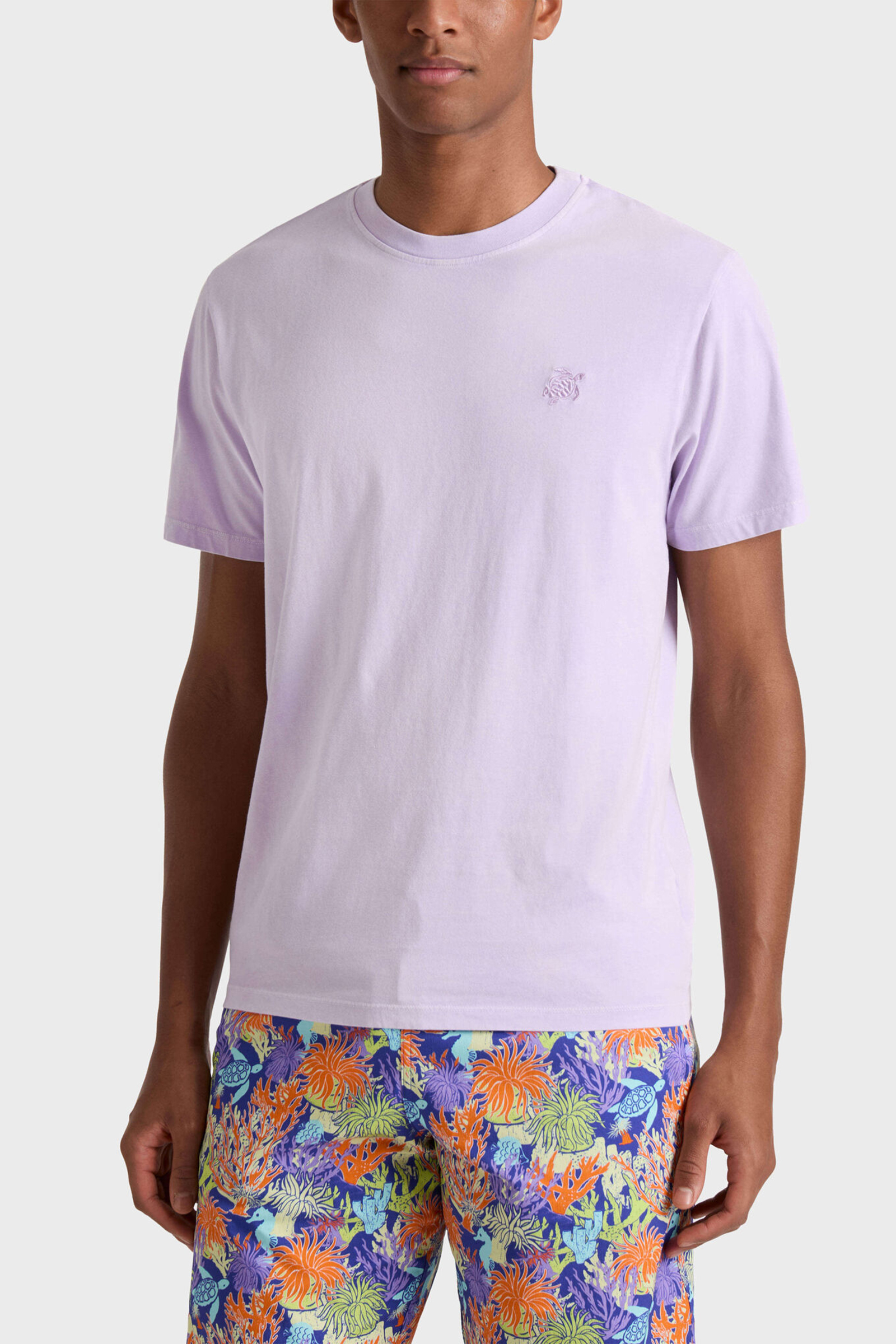 Heren t-shirt kortemouw paars