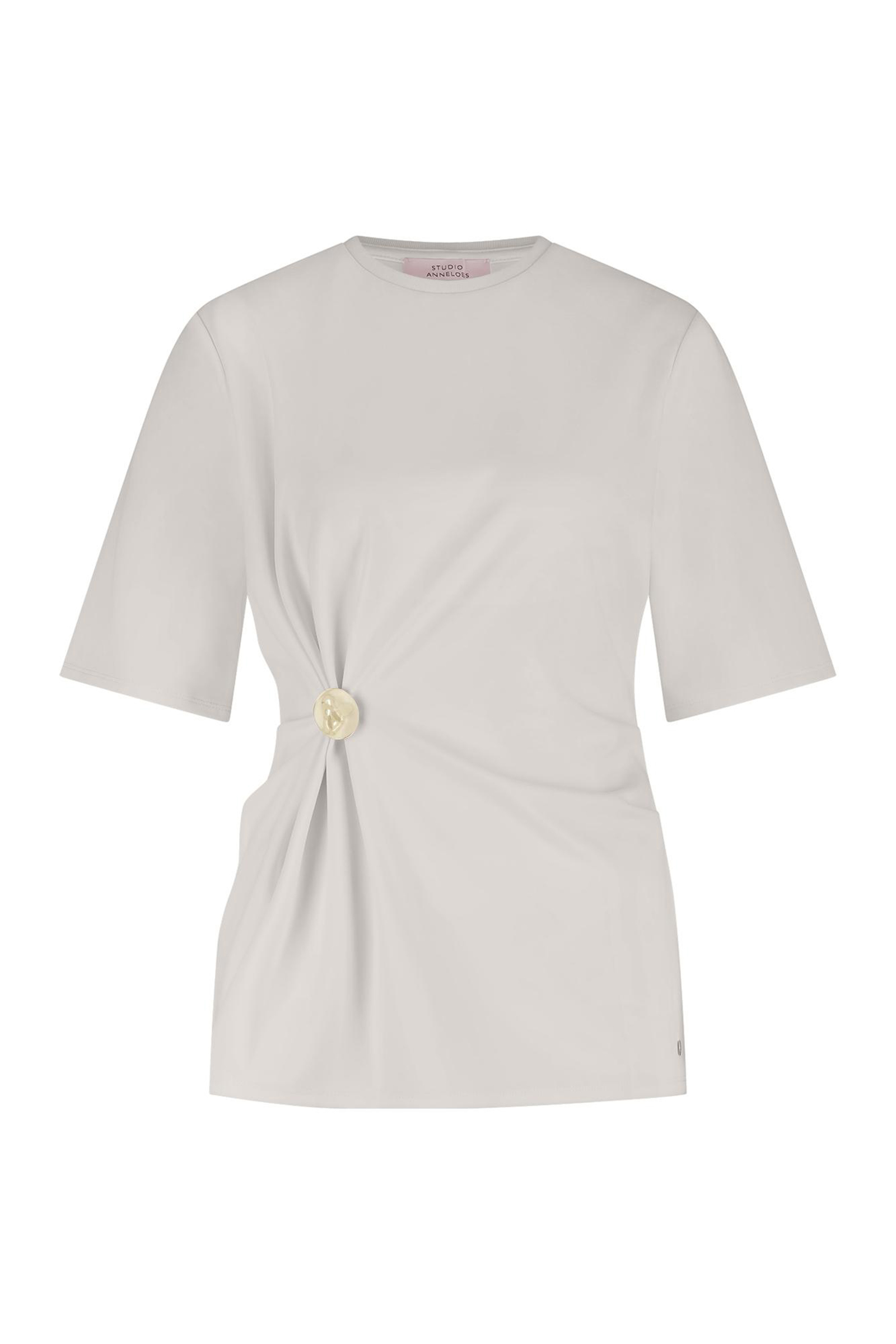 Dames t-shirt korte mouw ecru