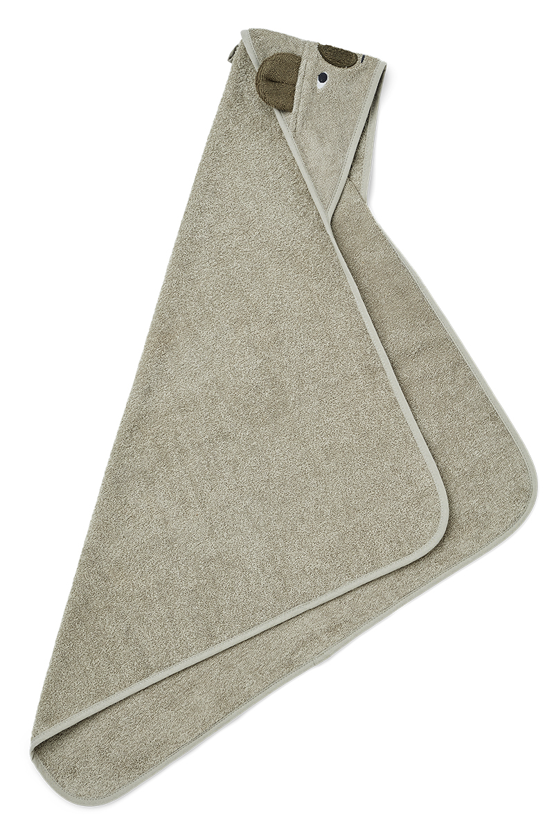 Liewood Albert hooded towel bruin/beige-1 2