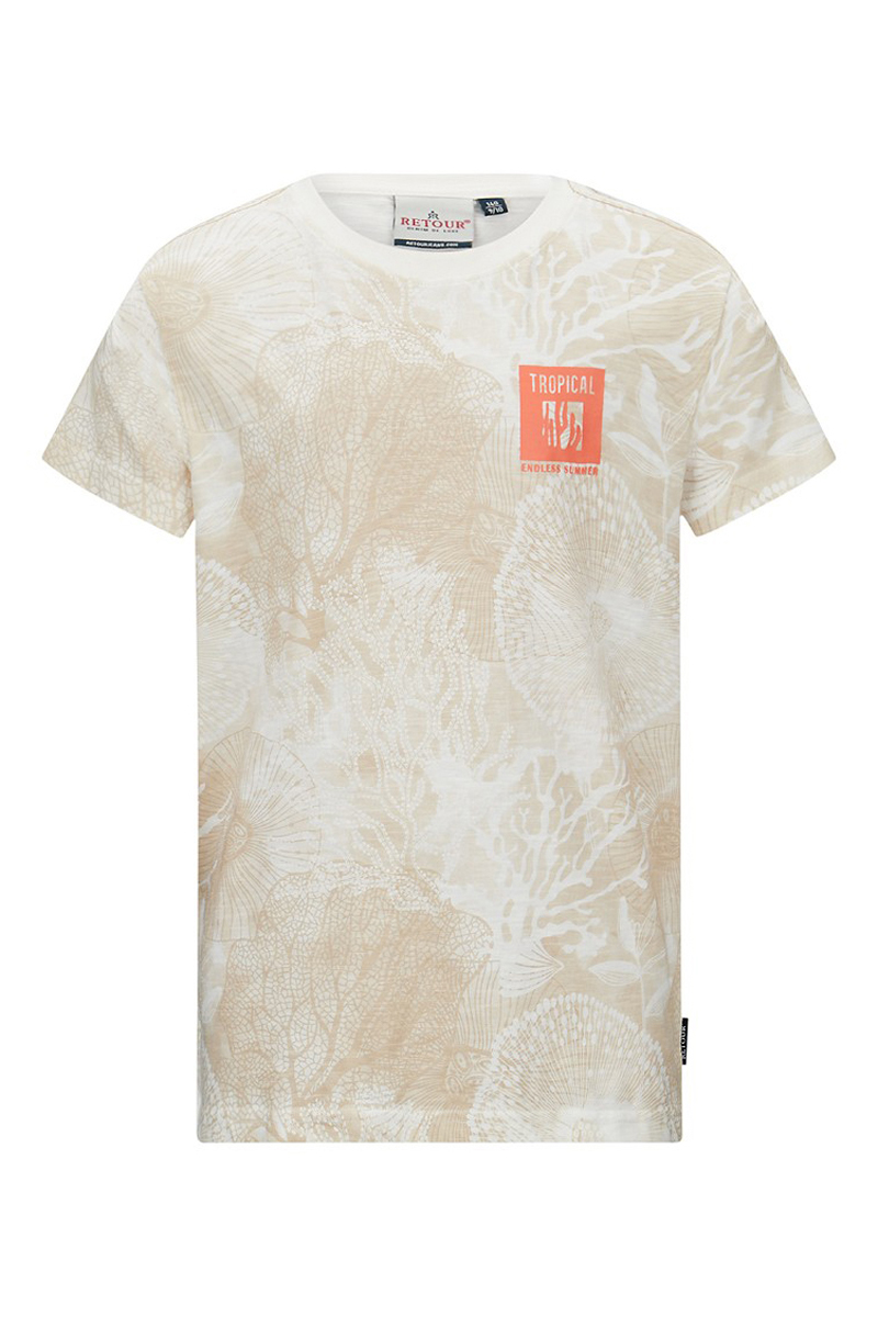 Jongens t-shirt korte mouw bruin