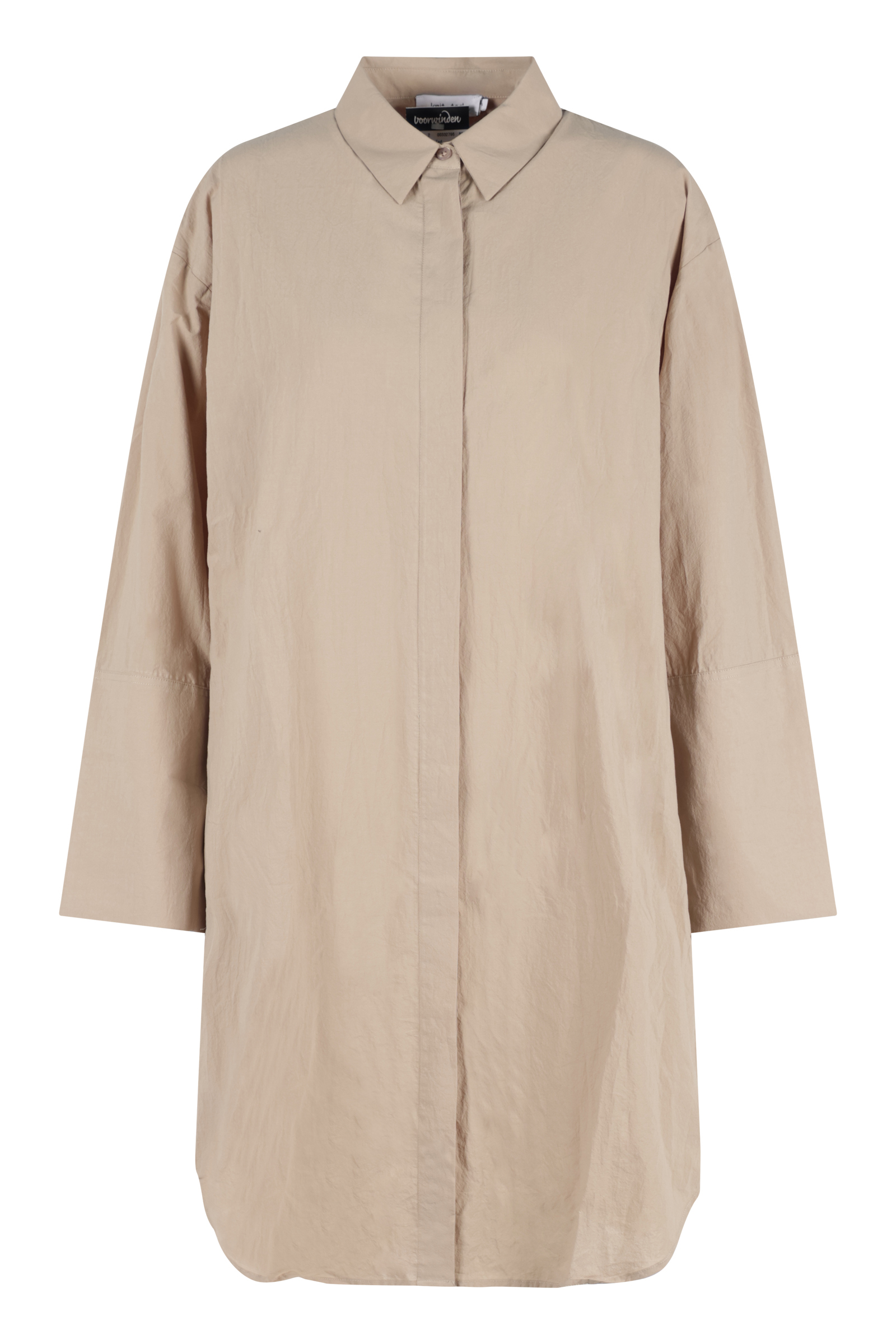 Dames blouse lange mouw bruin