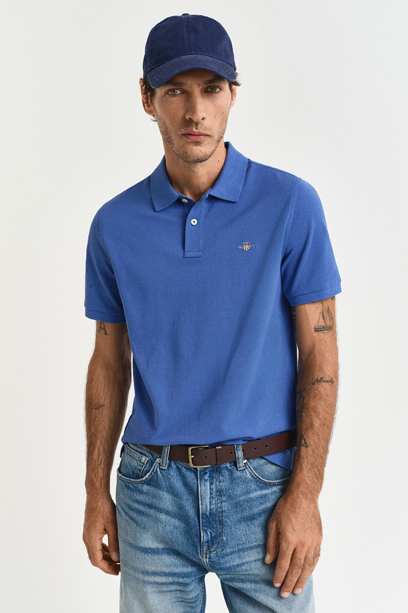 Gant REG SHIELD SS PIQUE POLO Blauw-5 2