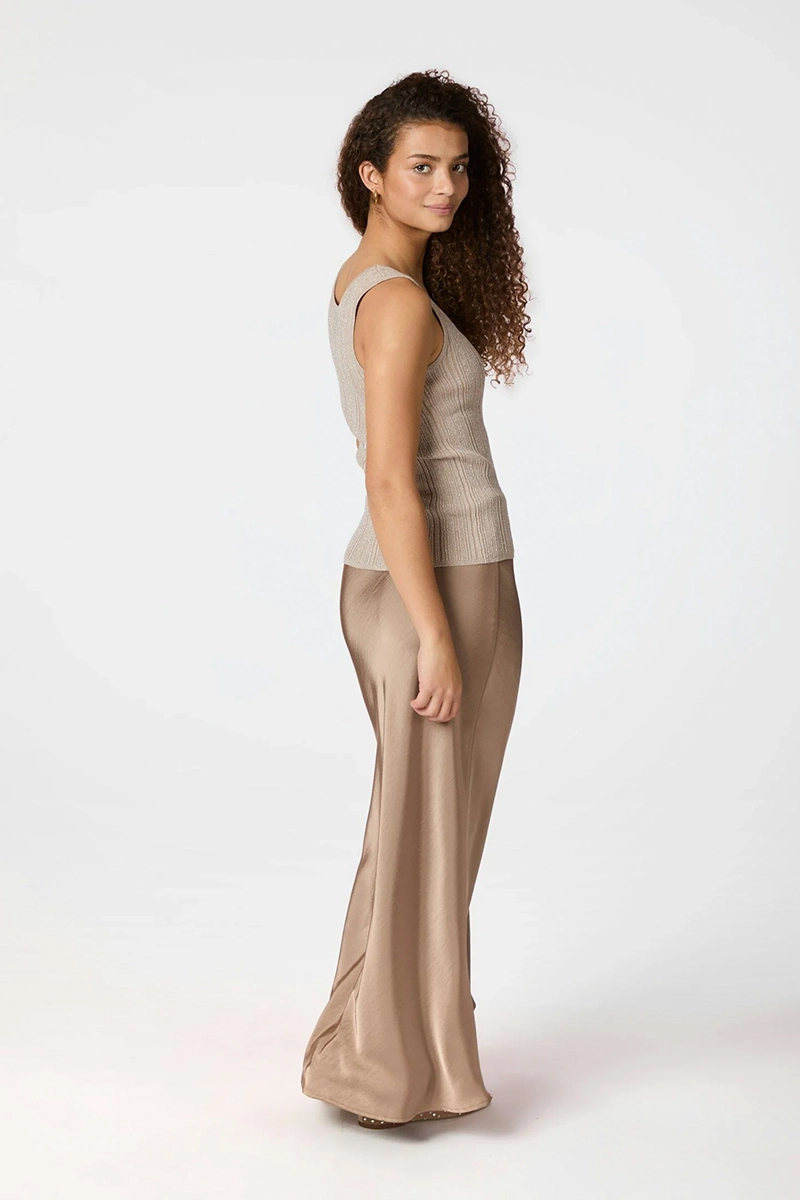 Neo Noir Ollie knit top bruin/beige-1 3