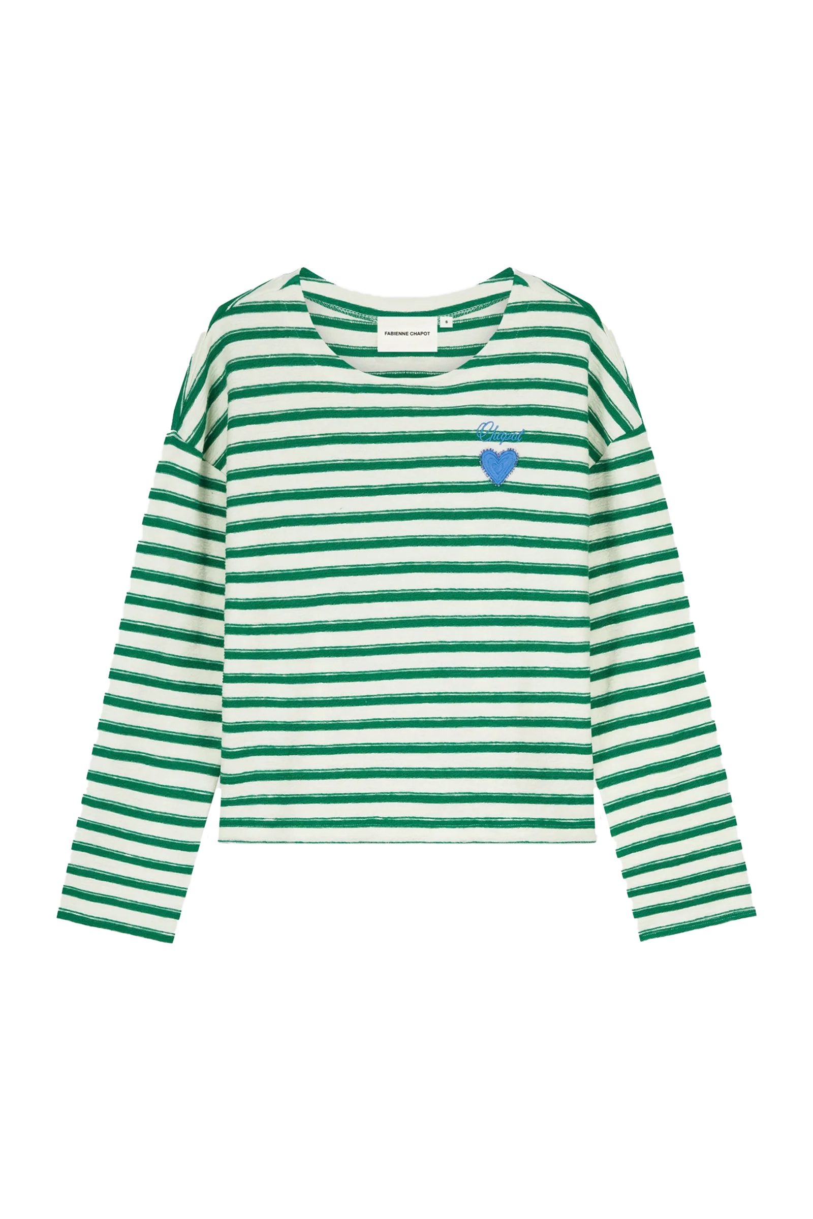 Dames t-shirt lange mouw blauw