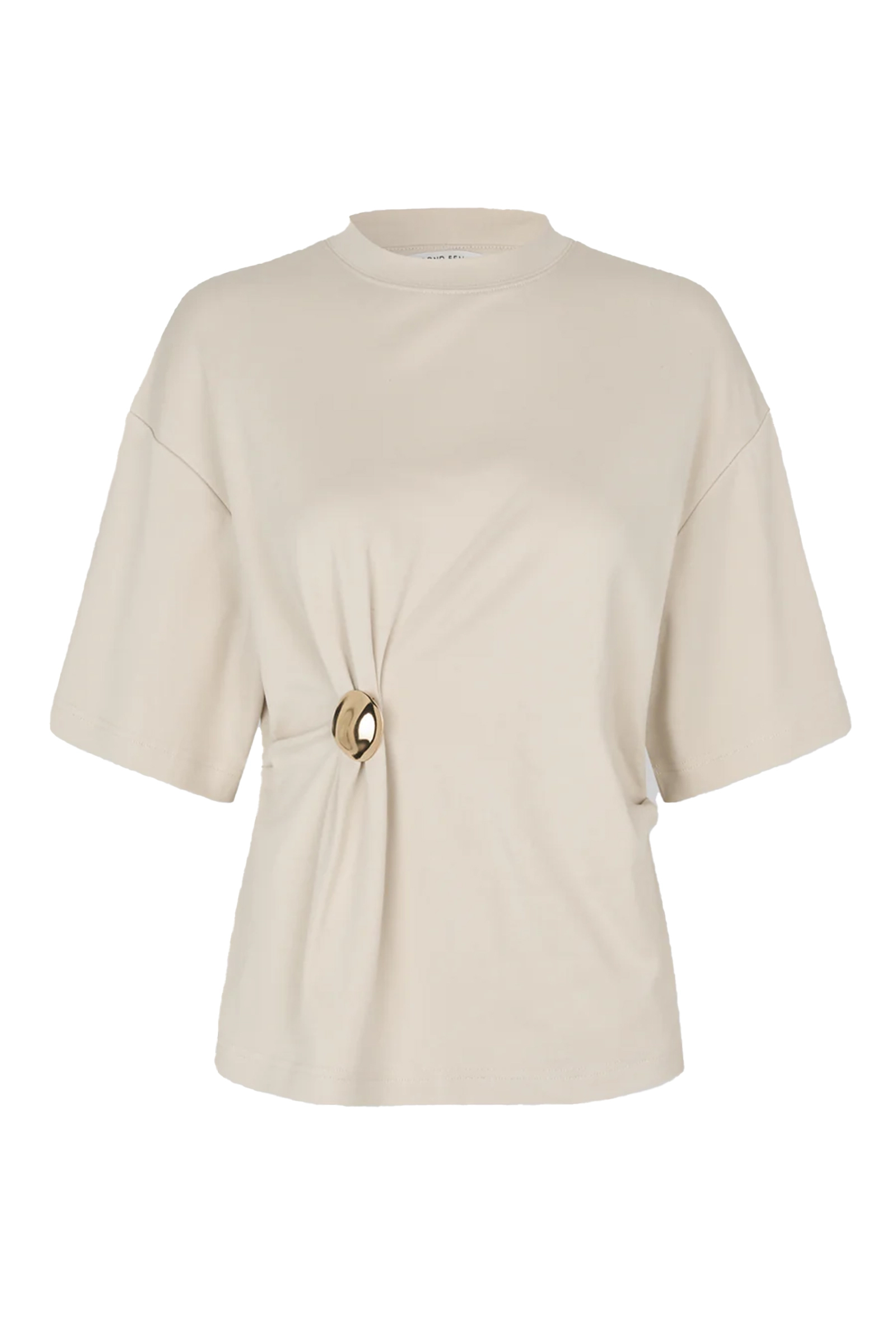 Dames t-shirt korte mouw ecru