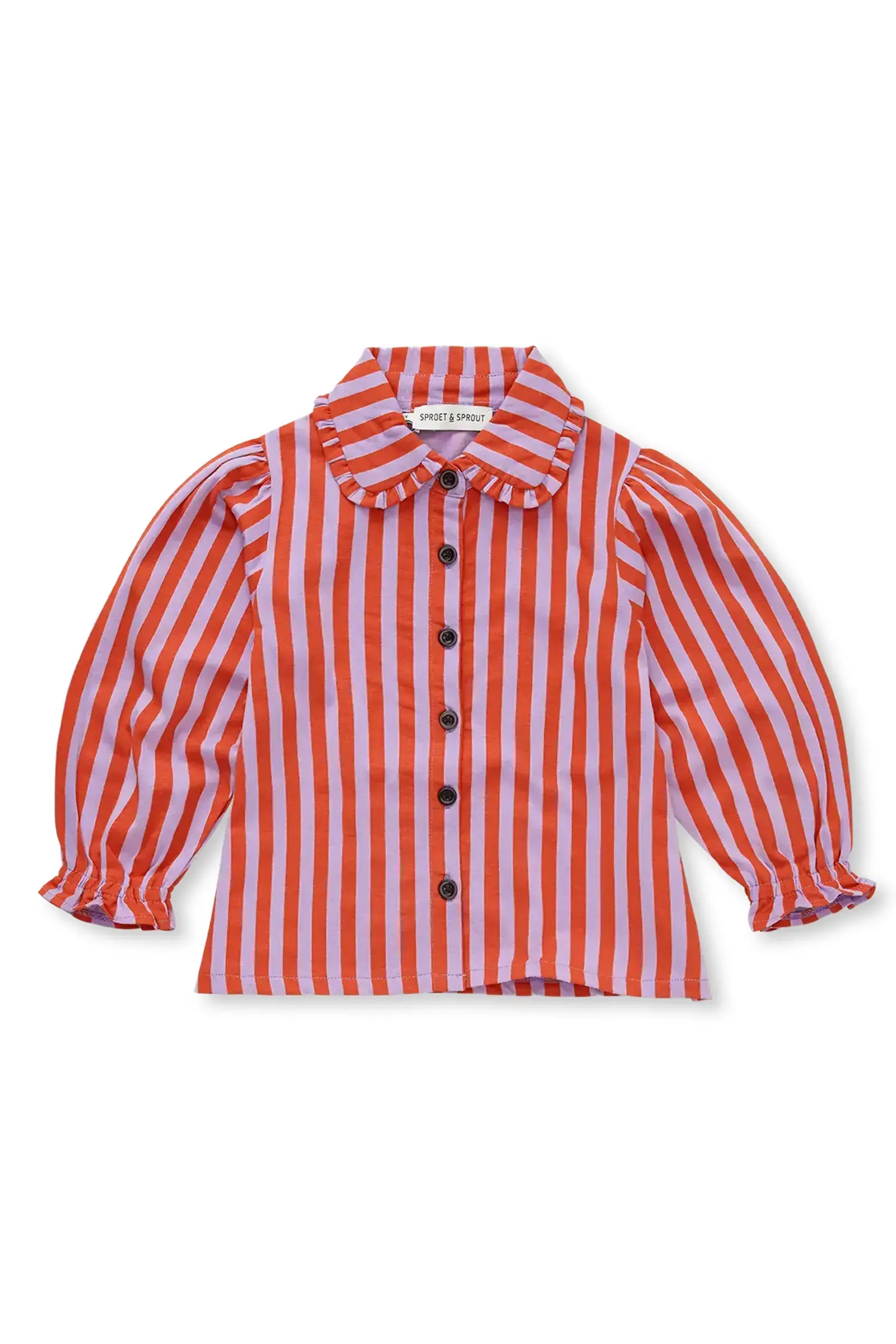 Meisjes blouse lange mouw paars