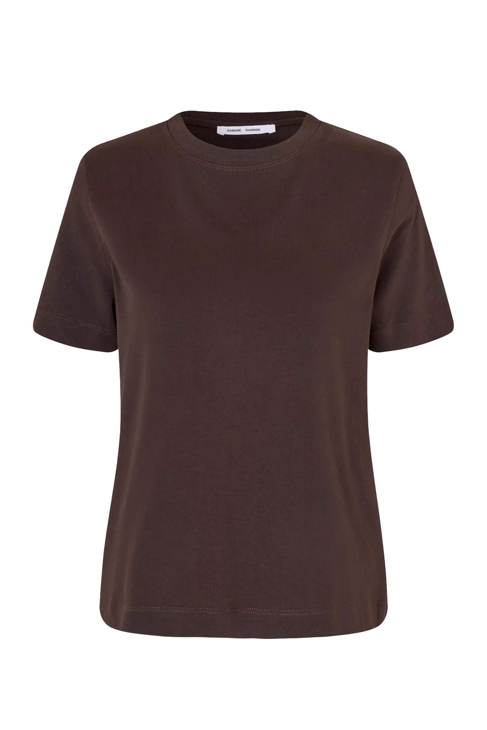 Dames t-shirt korte mouw bruin