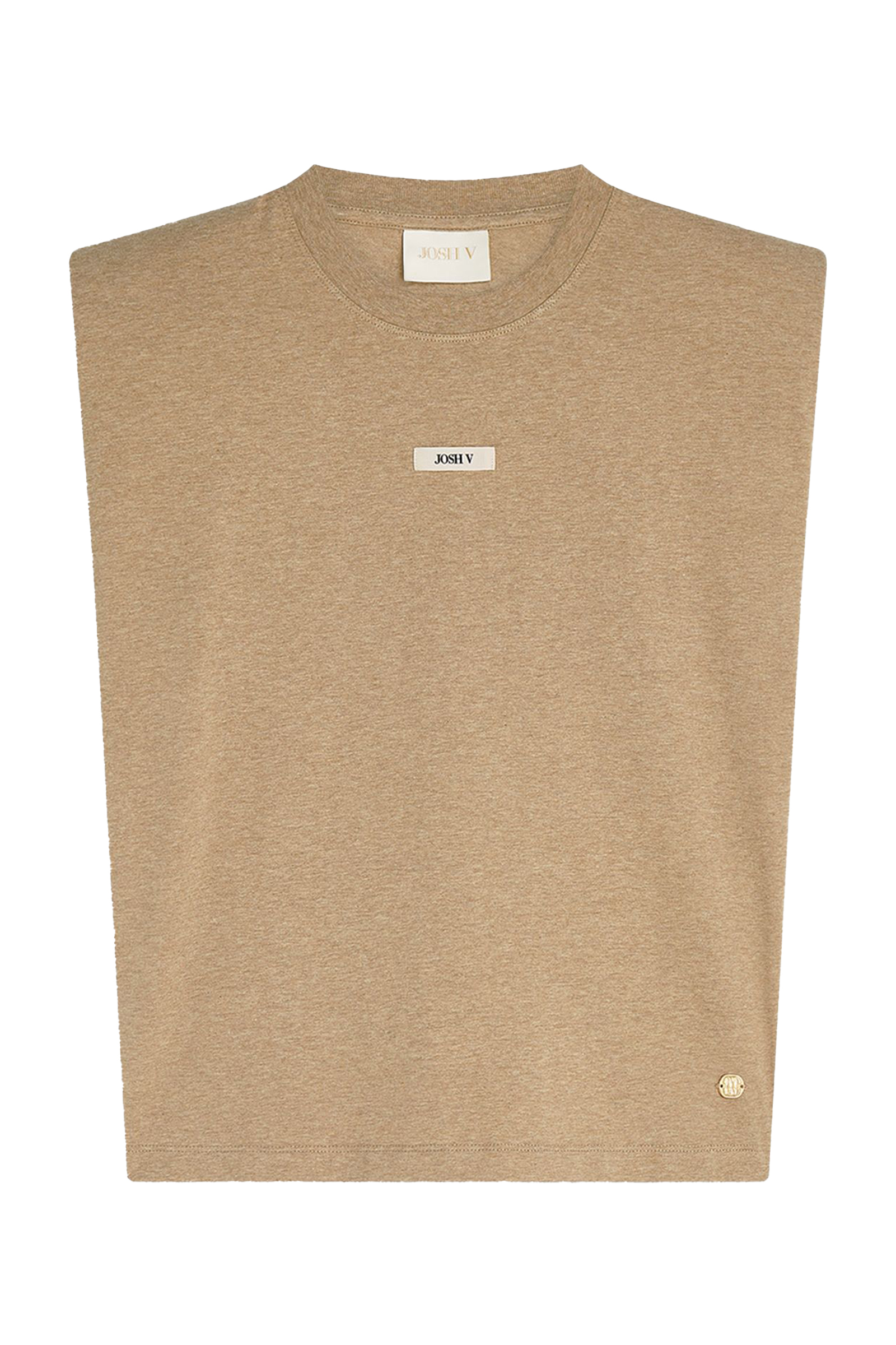 Dames t-shirt korte mouw bruin