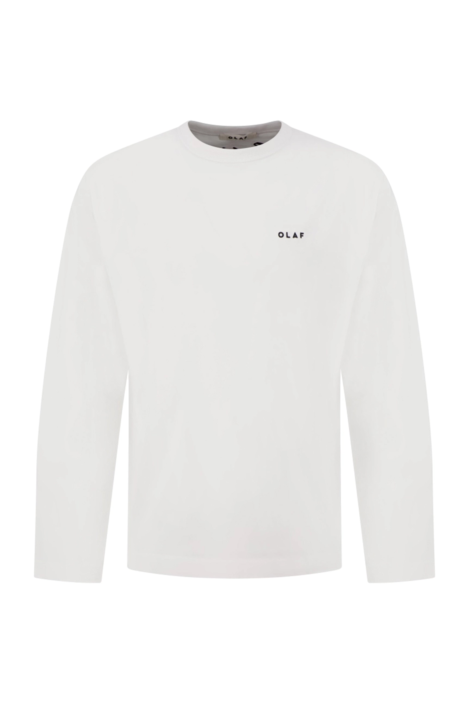 Heren t-shirt lange mouw wit