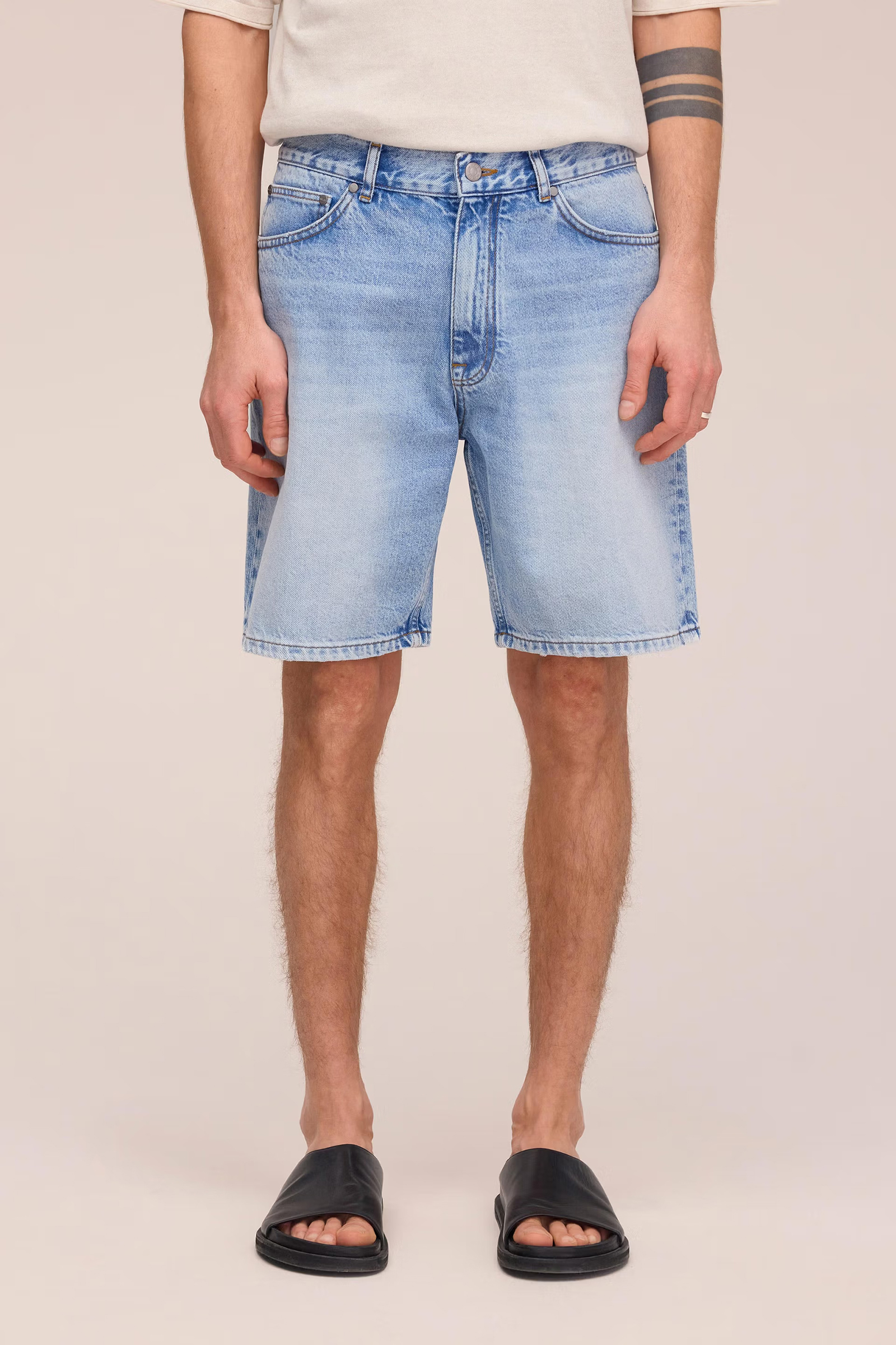 Heren short blauw