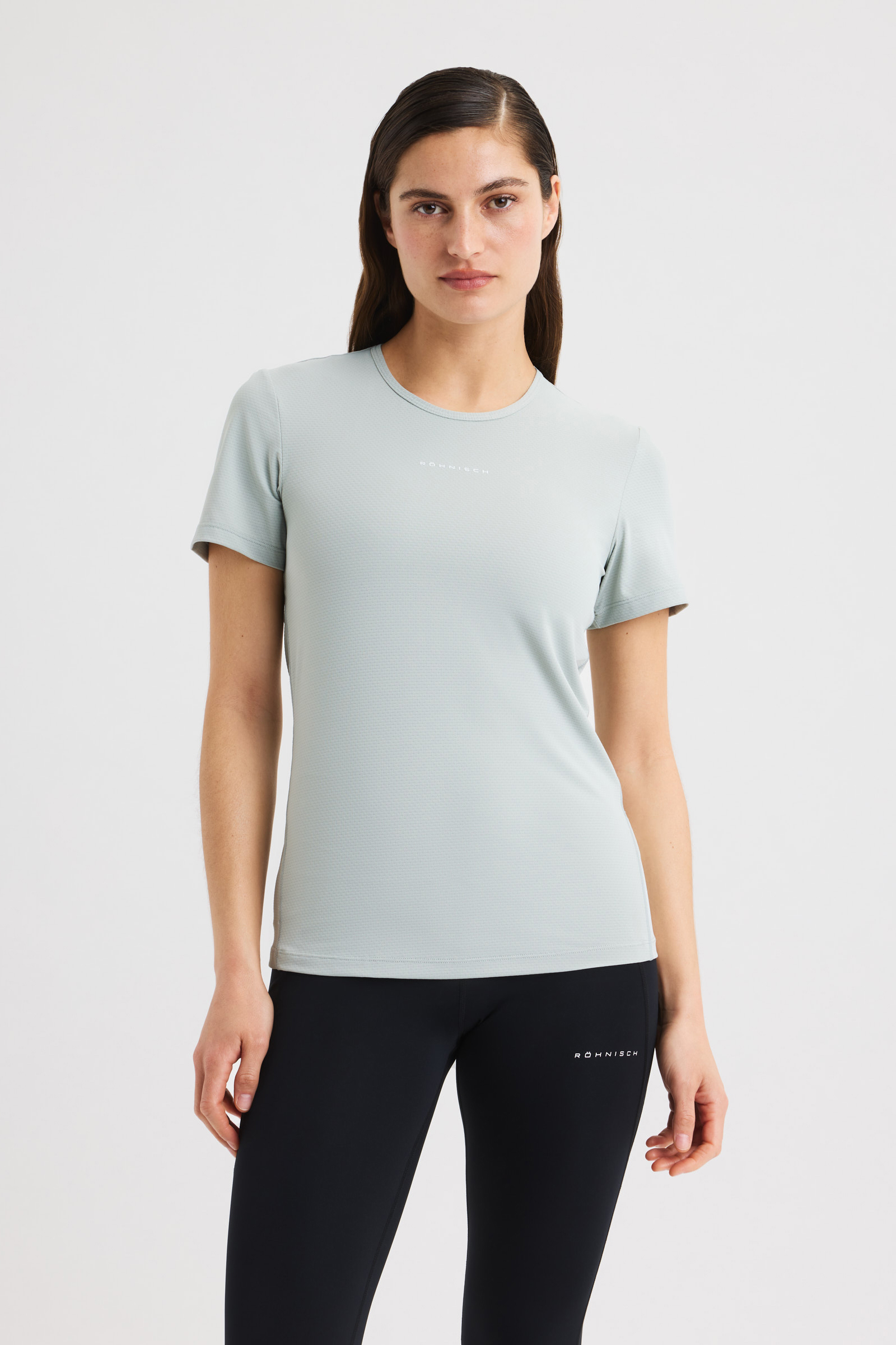 Fitness dames t-shirt km grijs