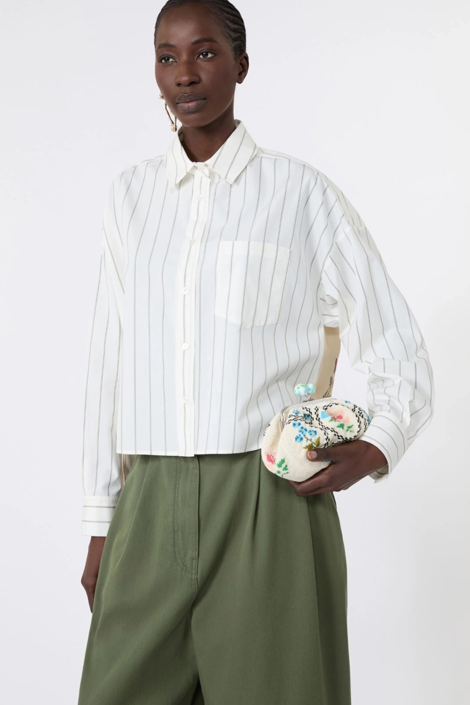 Dames blouse lange mouw ecru