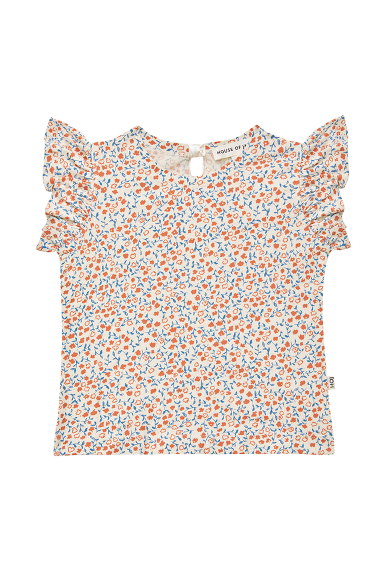 House Of Jamie Ruffled tee Oranje-1 1
