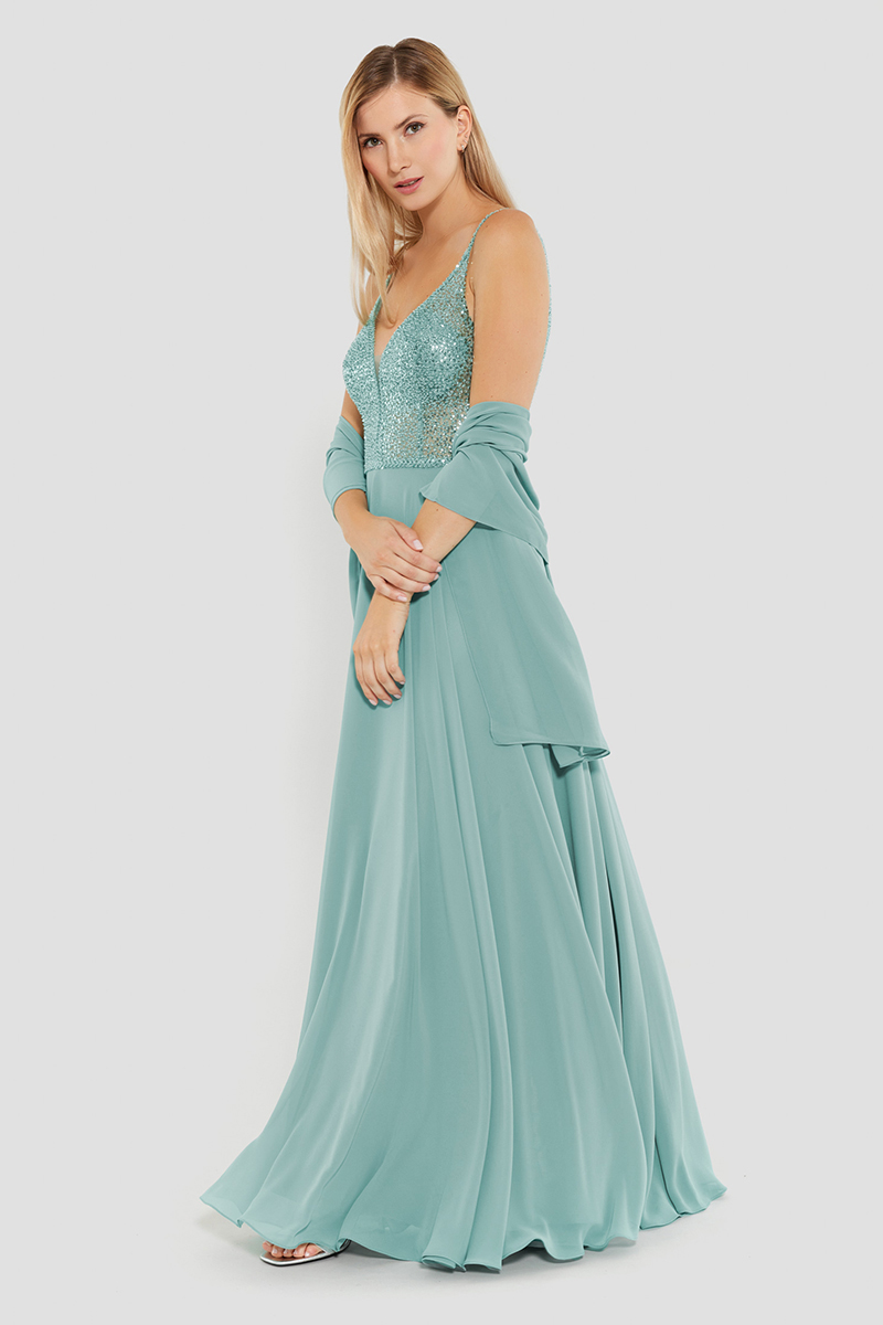 Swing Form Stola aus Chiffon Geel-1 2