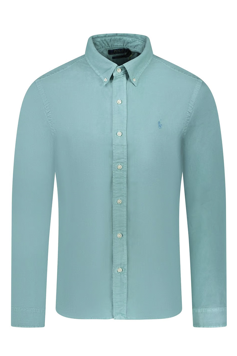 Heren overhemd lm casual groen