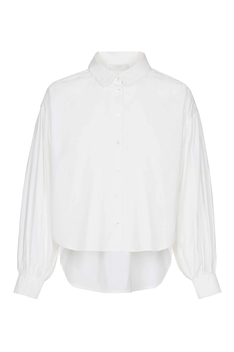 Dames blouse lange mouw wit
