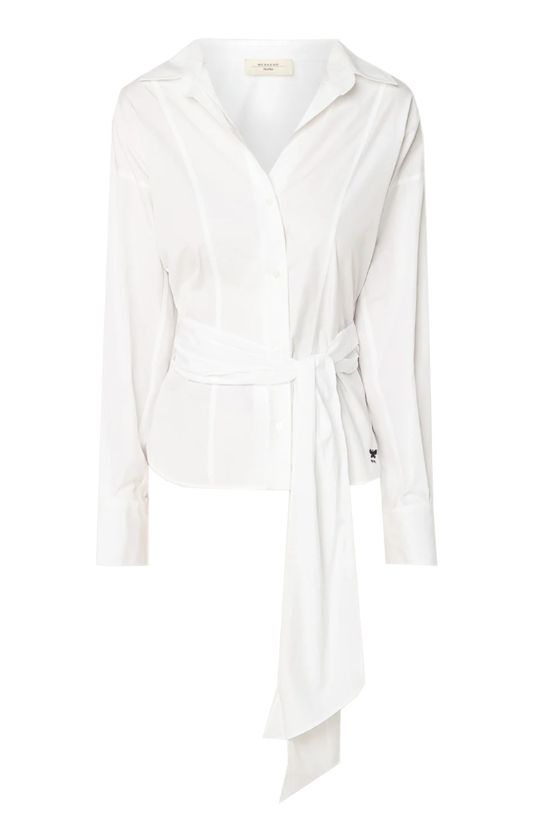 Dames blouse lange mouw wit