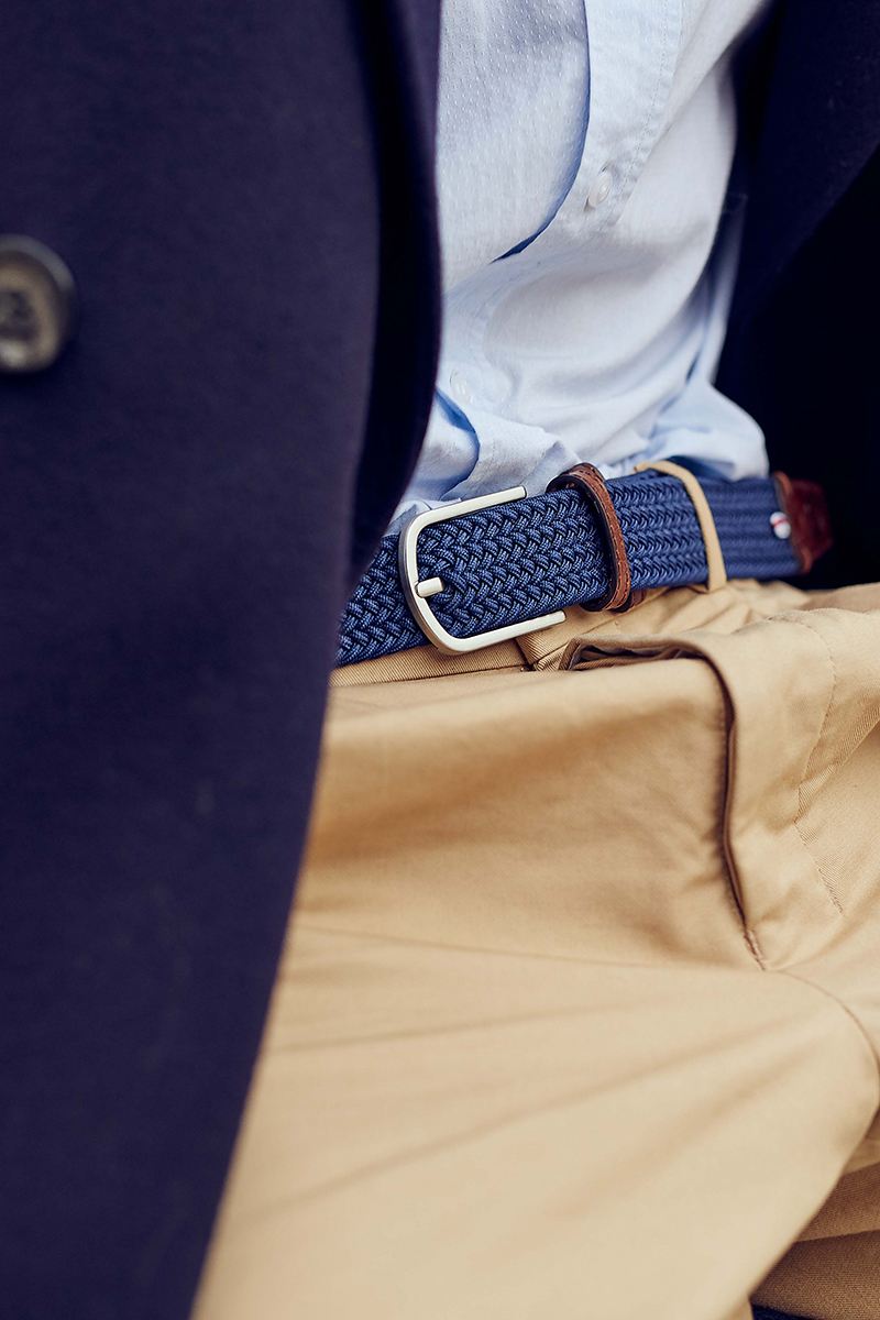 Heren riem blauw