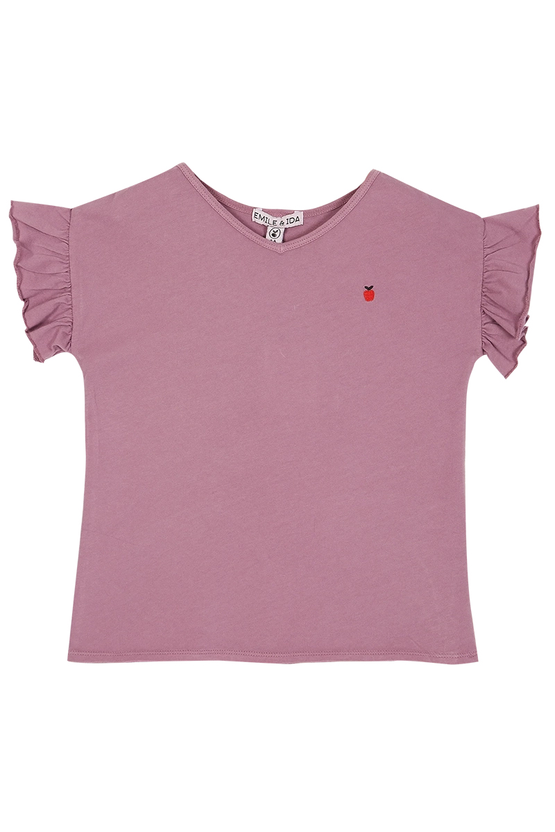 Emile Et Ida Meisjes t-shirt korte mouw Paars-1 1