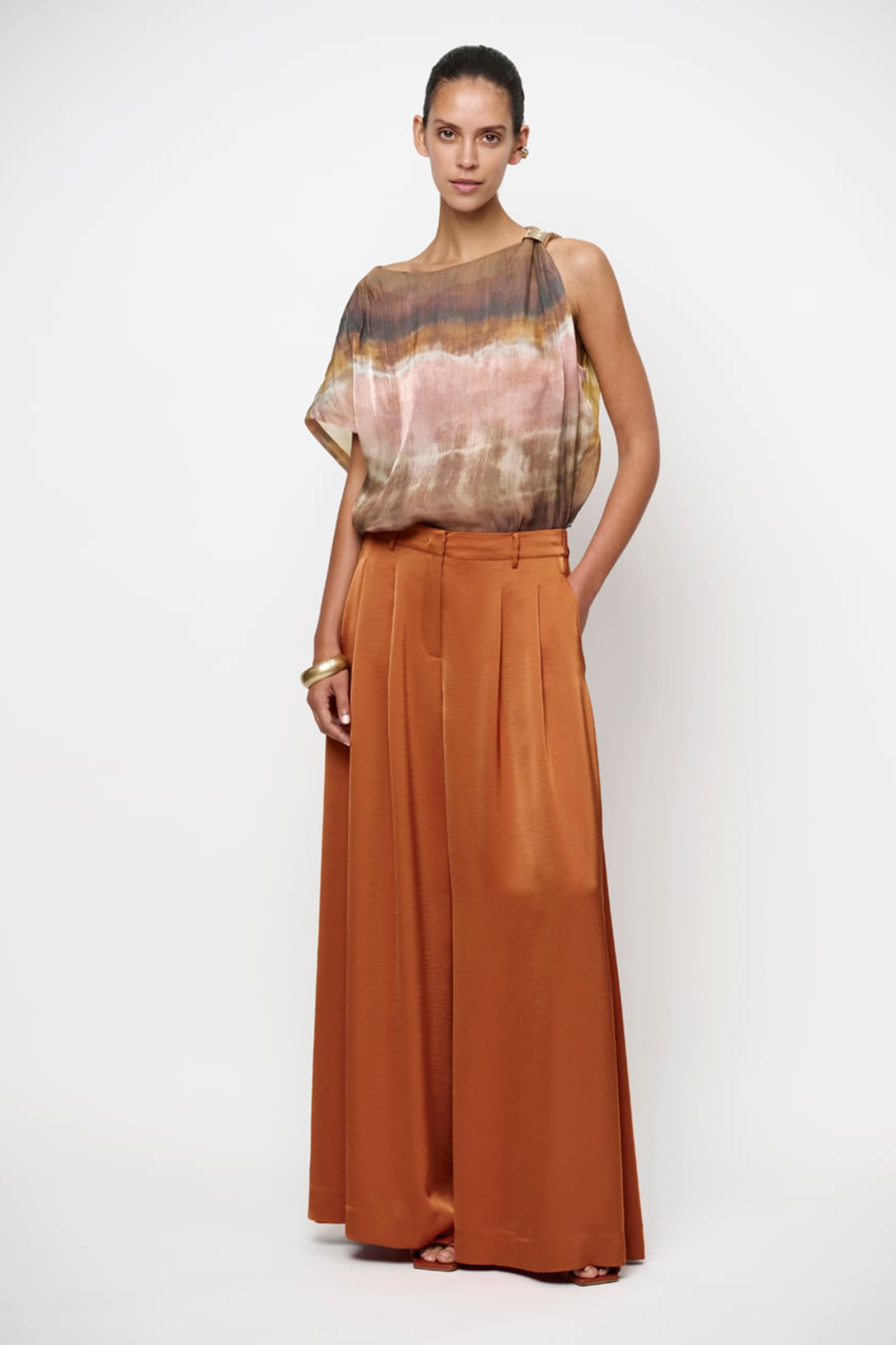 Dames broek oranje